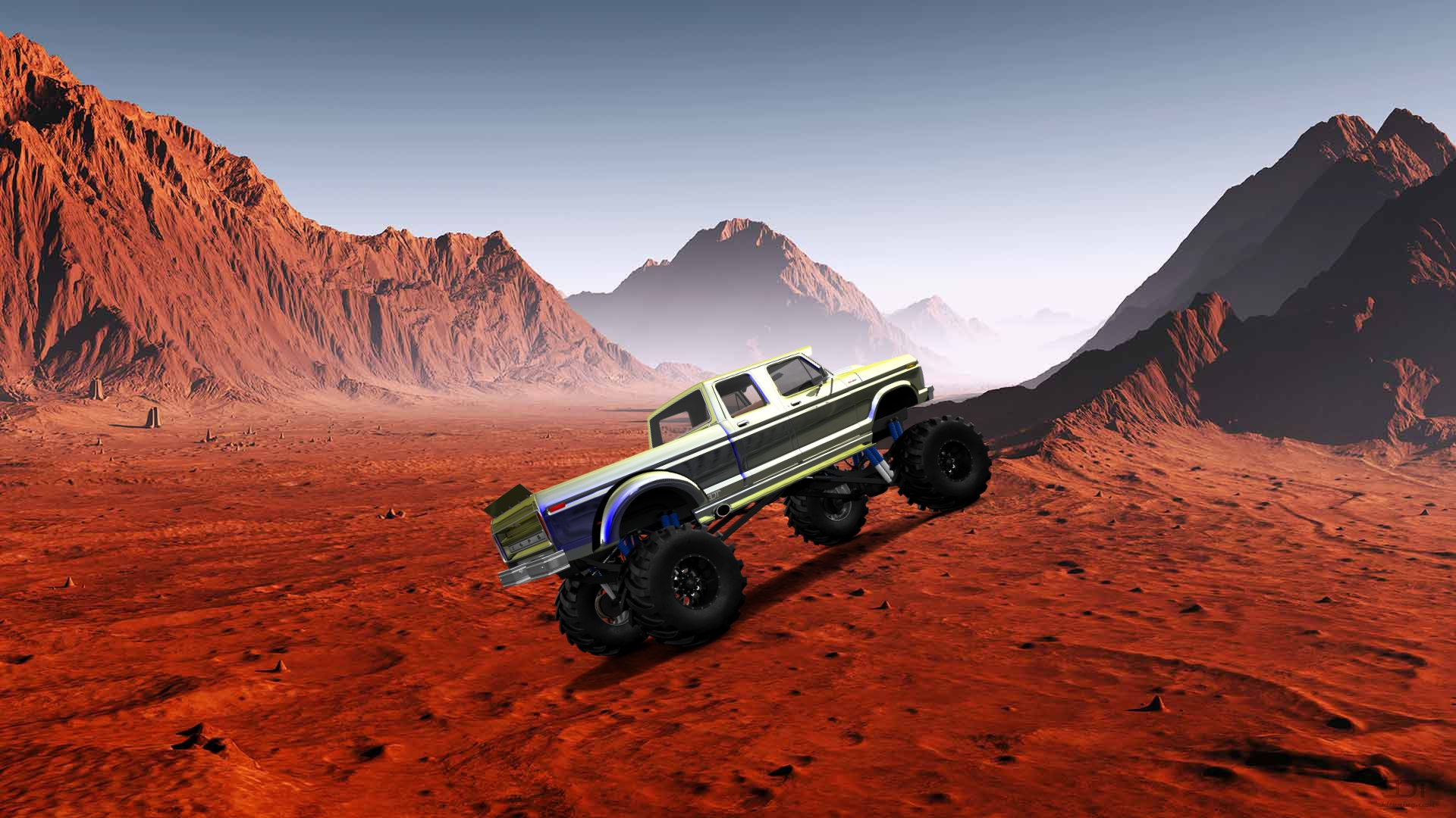 Ford F-350 Dually 4 Door pickup truck 1973 tuning