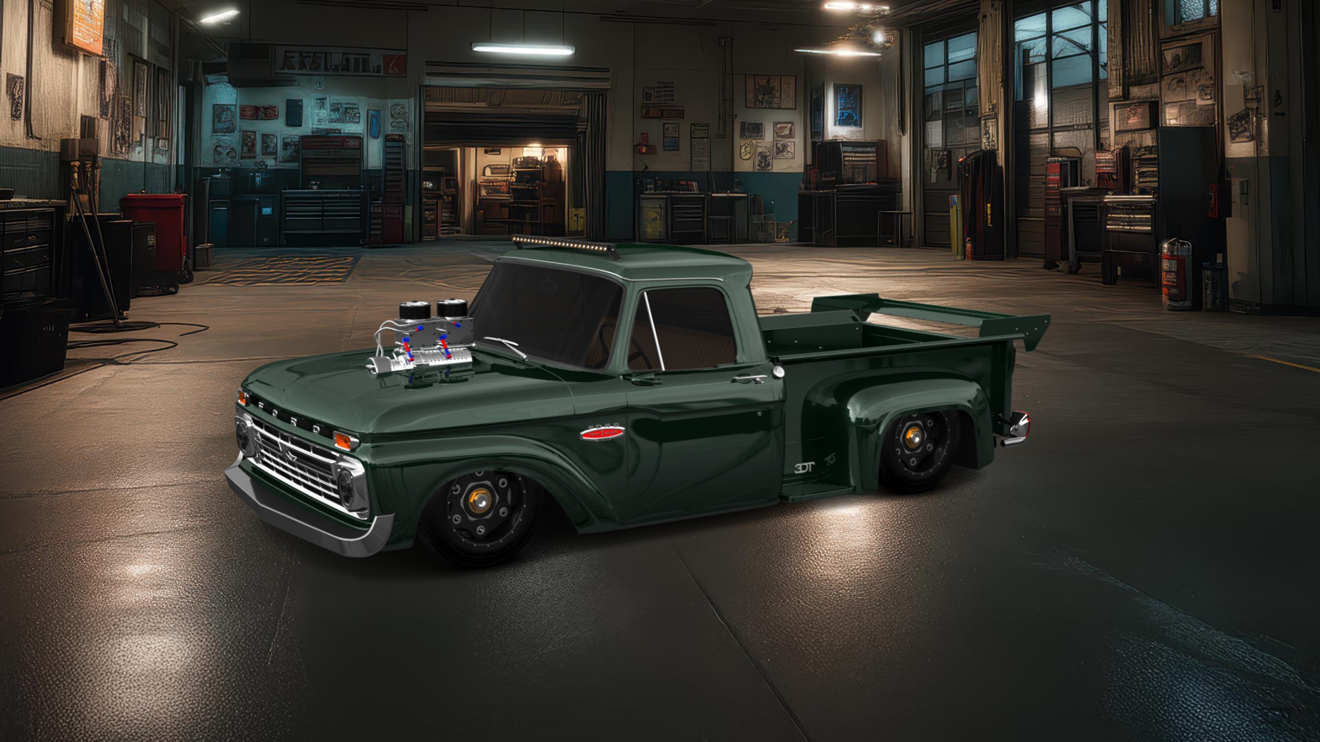 Ford F-100 Flareside 2 Door pickup truck 1961 tuning