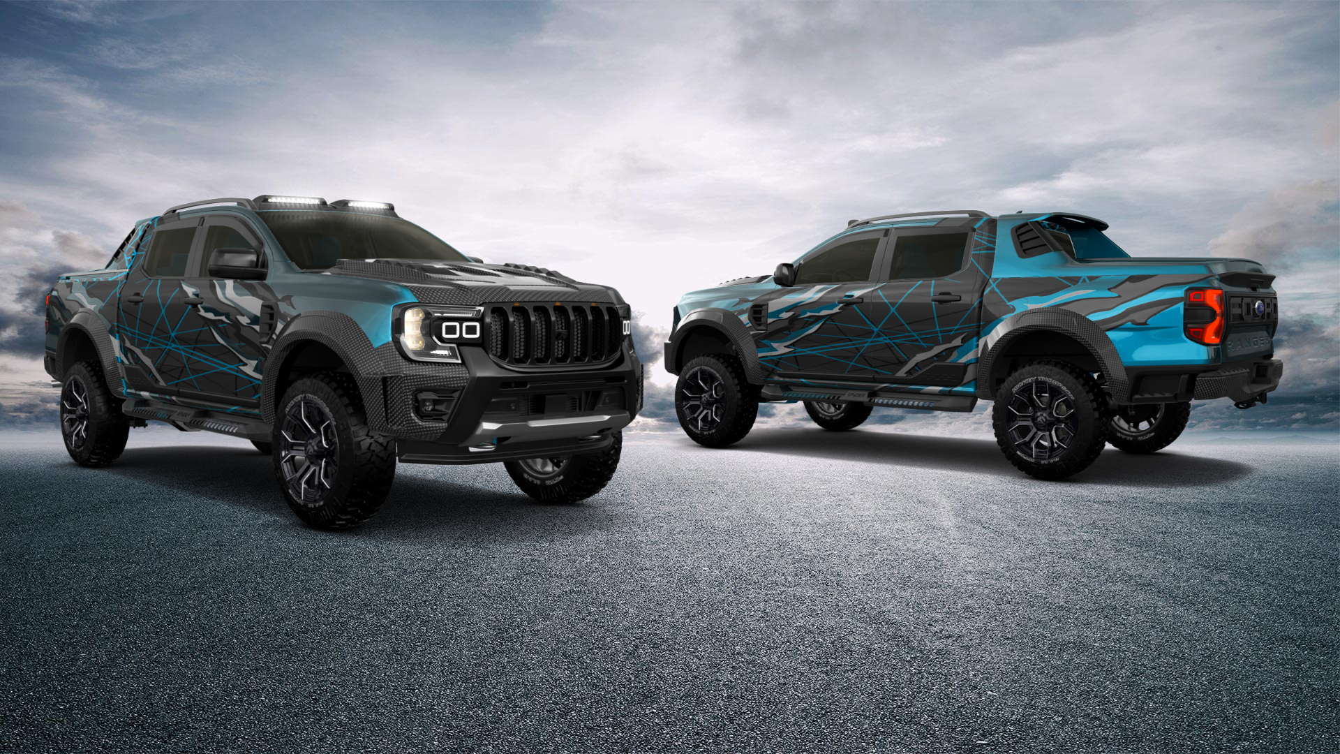 Ford Ranger 4 Door pickup truck 2022 tuning