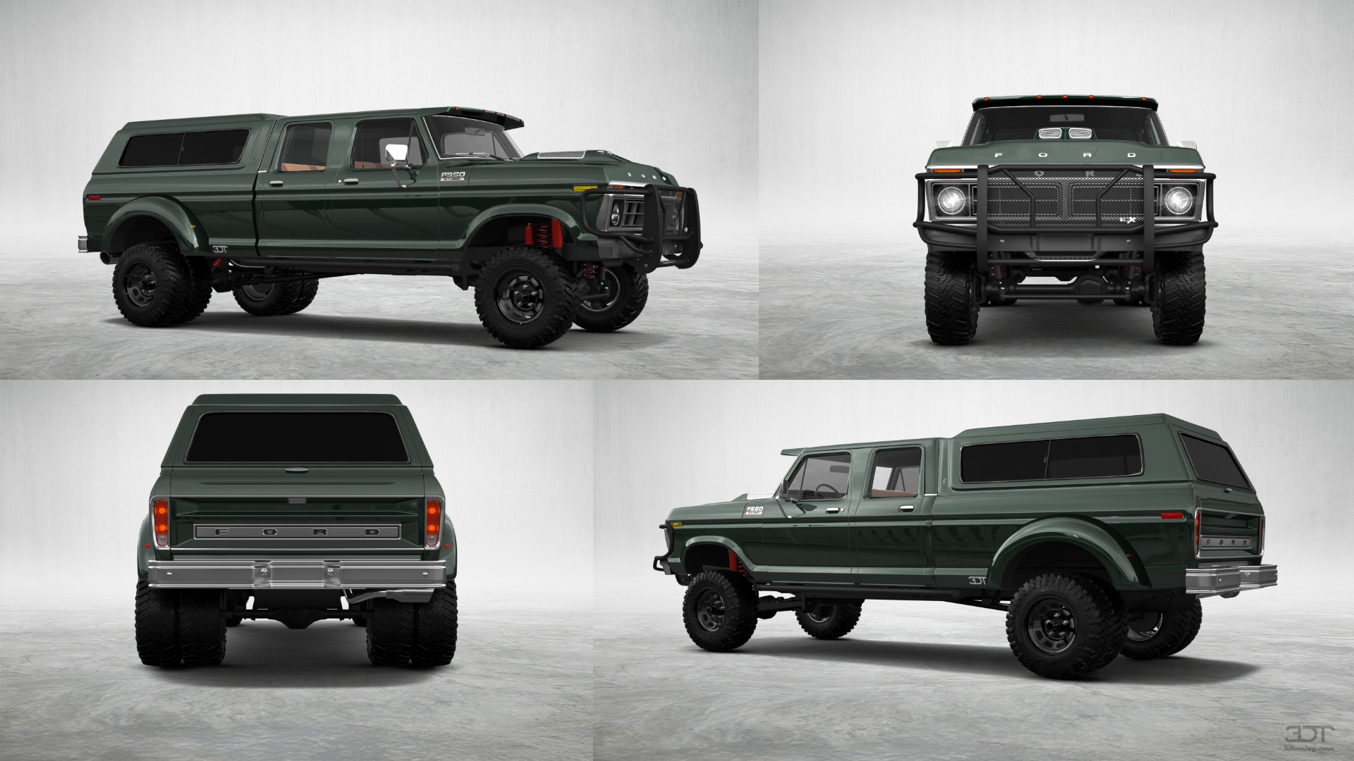 Ford F-350 Dually 4 Door pickup truck 1973 tuning