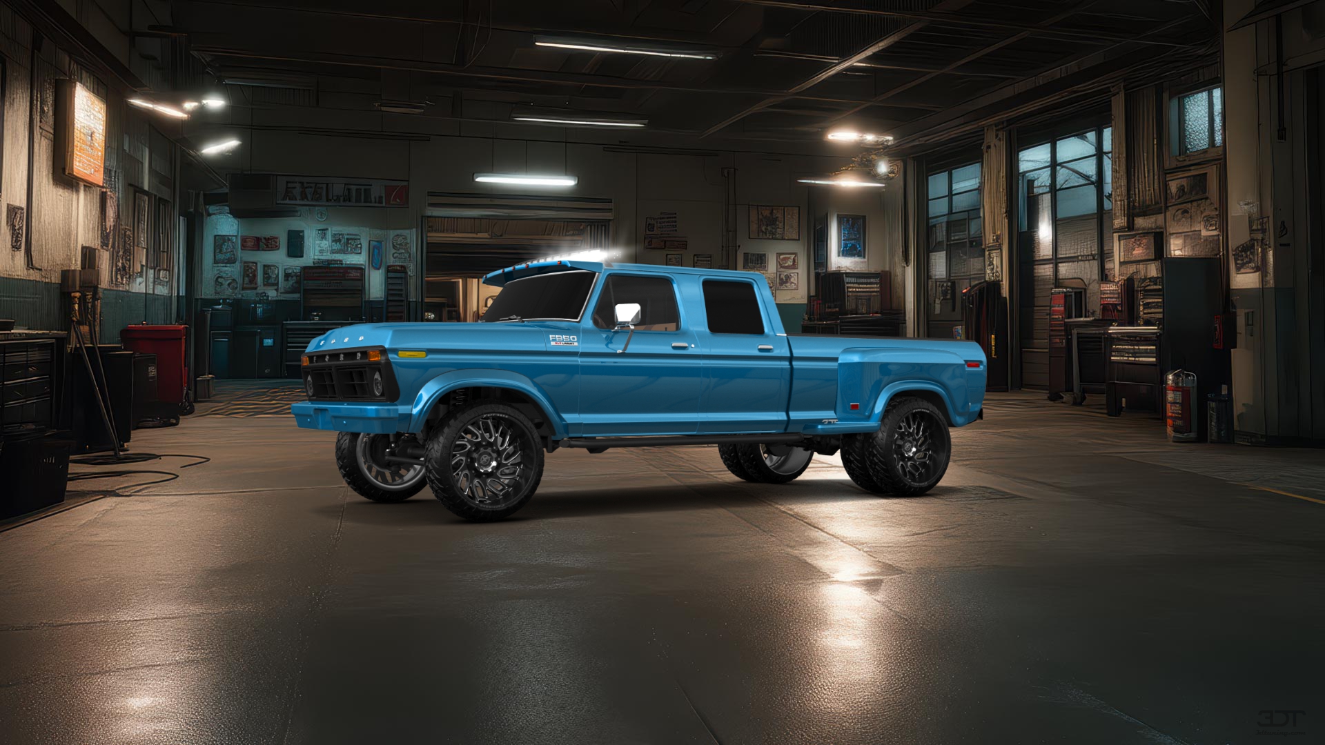 Ford F-350 Dually 4 Door pickup truck 1973 tuning