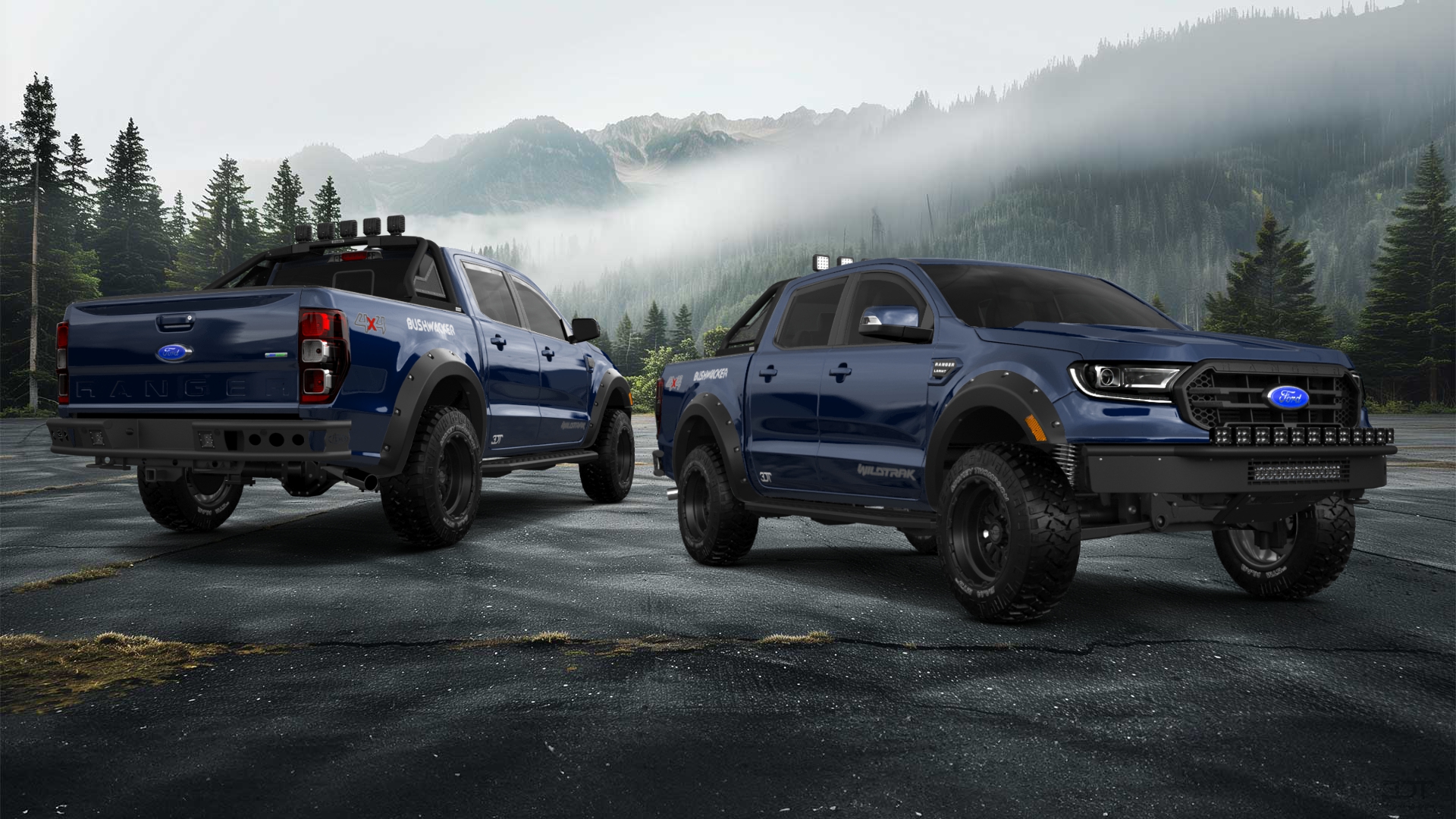 Ford Ranger 4 Door pickup truck 2019 tuning