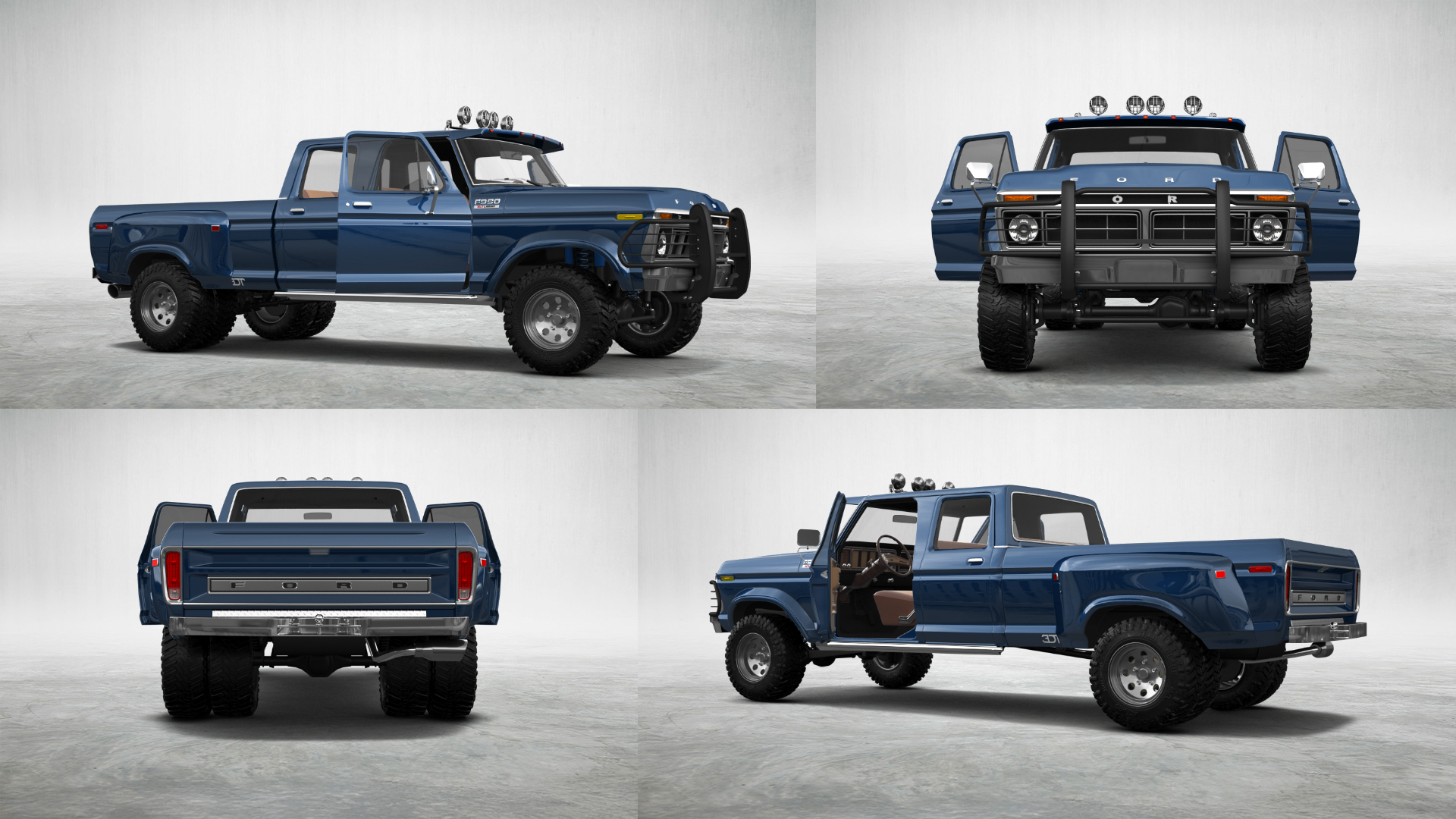 Ford F-350 Dually 4 Door pickup truck 1973 tuning