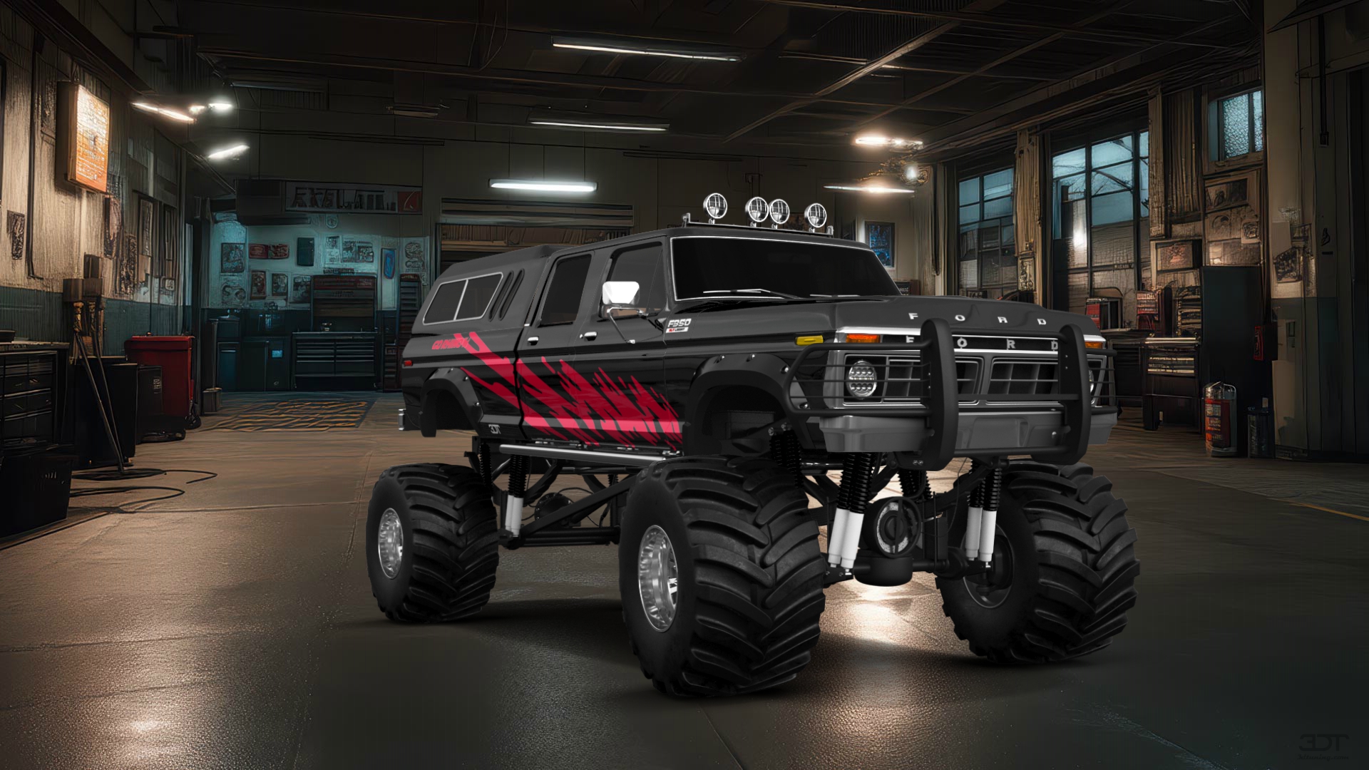Ford F-350 Dually 4 Door pickup truck 1973 tuning