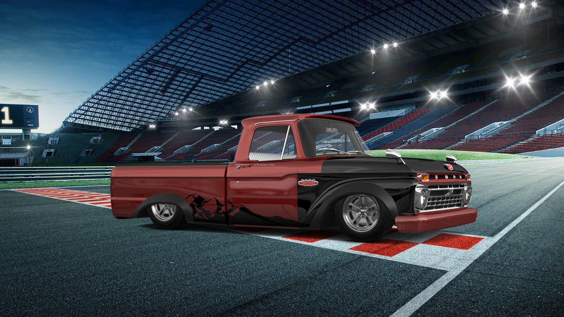 Ford F-100 Custom Cab 2 Door pickup truck 1966 tuning