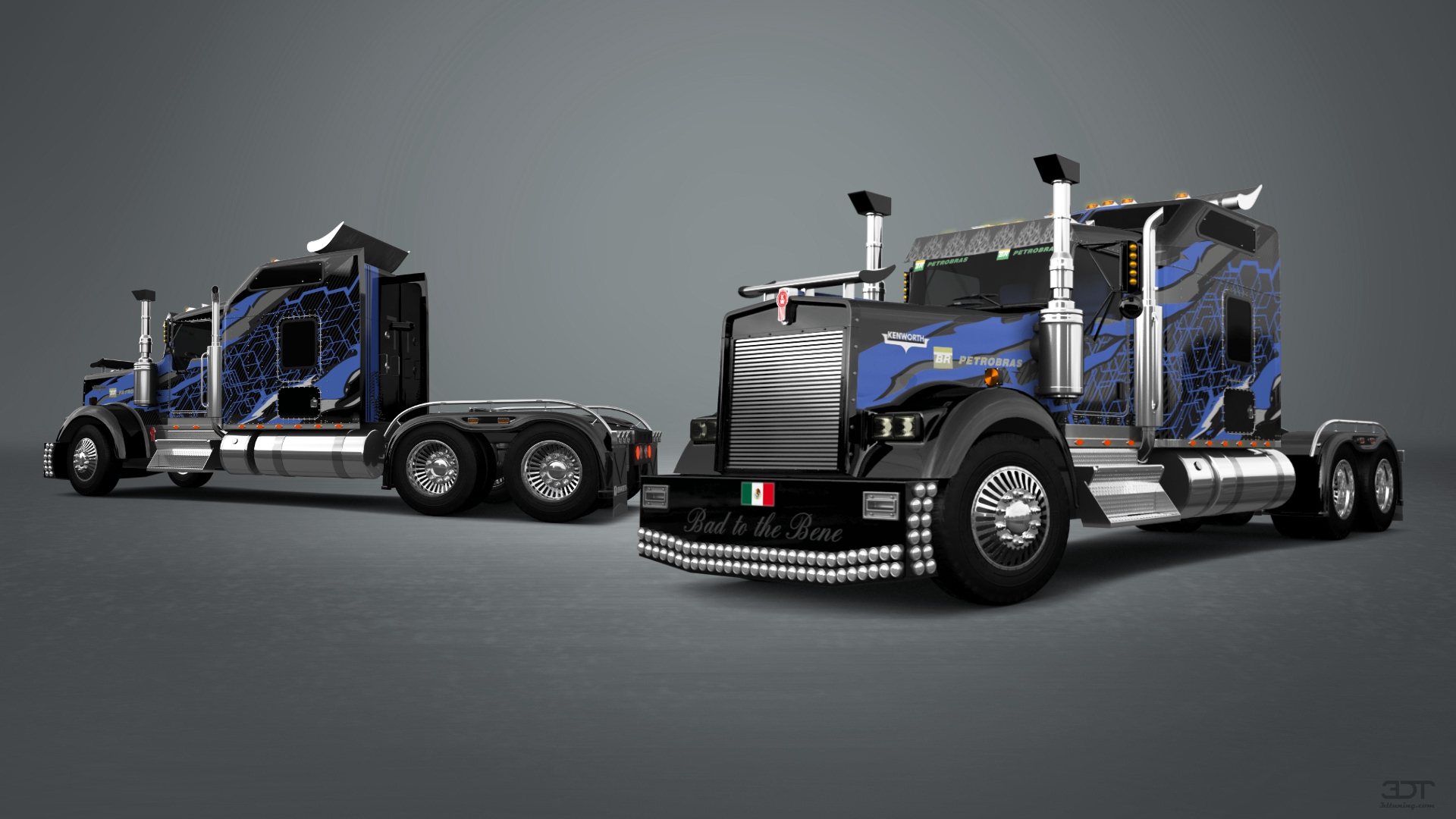 Kenworth W900 Sleeper Cab 2015 — featuring Headlights, Grilles, Hood by ...