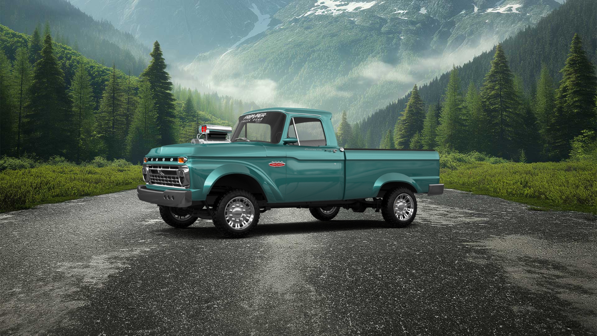 Ford F-100 Custom Cab 2 Door pickup truck 1966