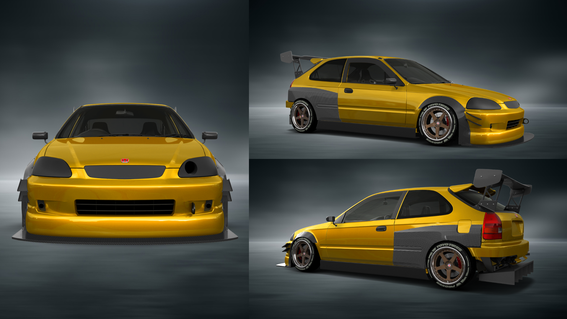 Honda Civic 3 Door Hatchback 1997 tuning