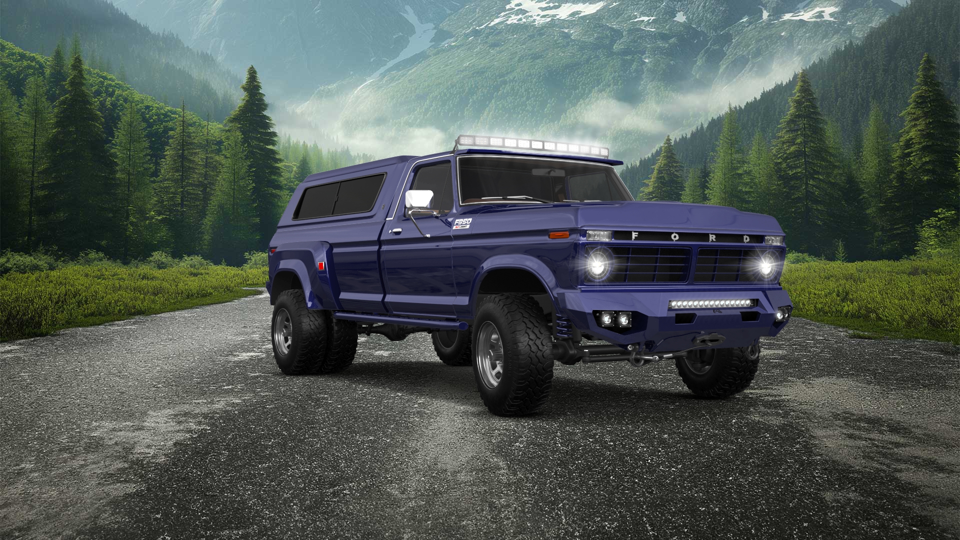 Ford F-350 Dually 2 Door pickup truck 1974 tuning