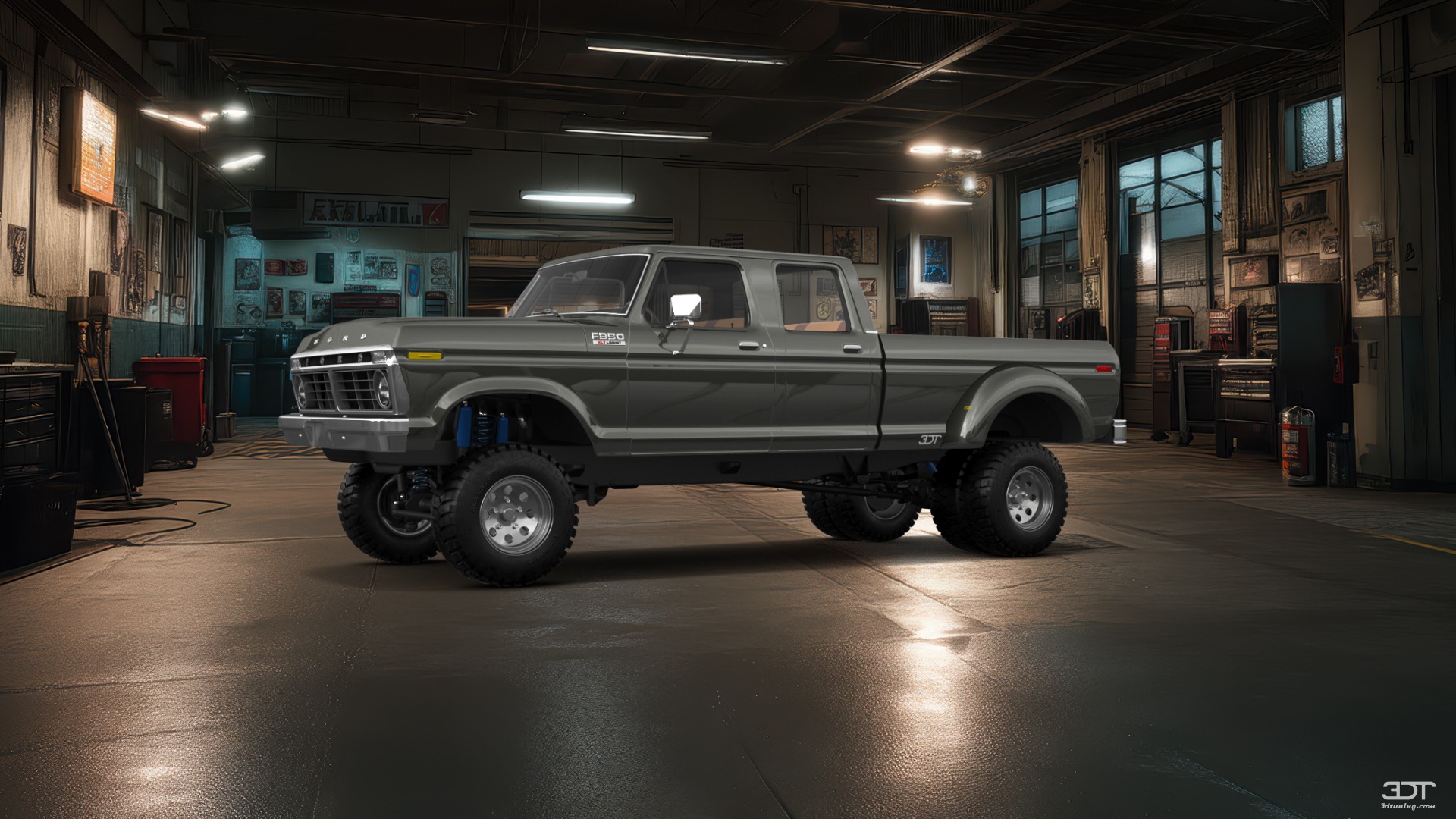 Ford F-350 Dually 4 Door pickup truck 1973 tuning