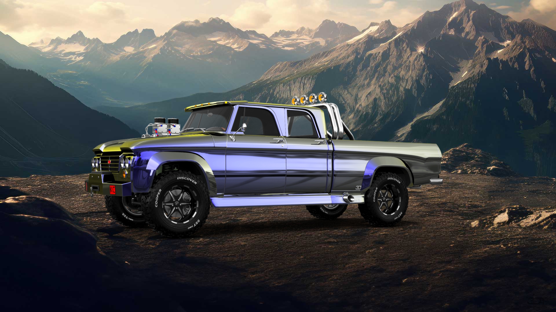 Dodge Power Wagon 4 Door pickup truck 1964 tuning