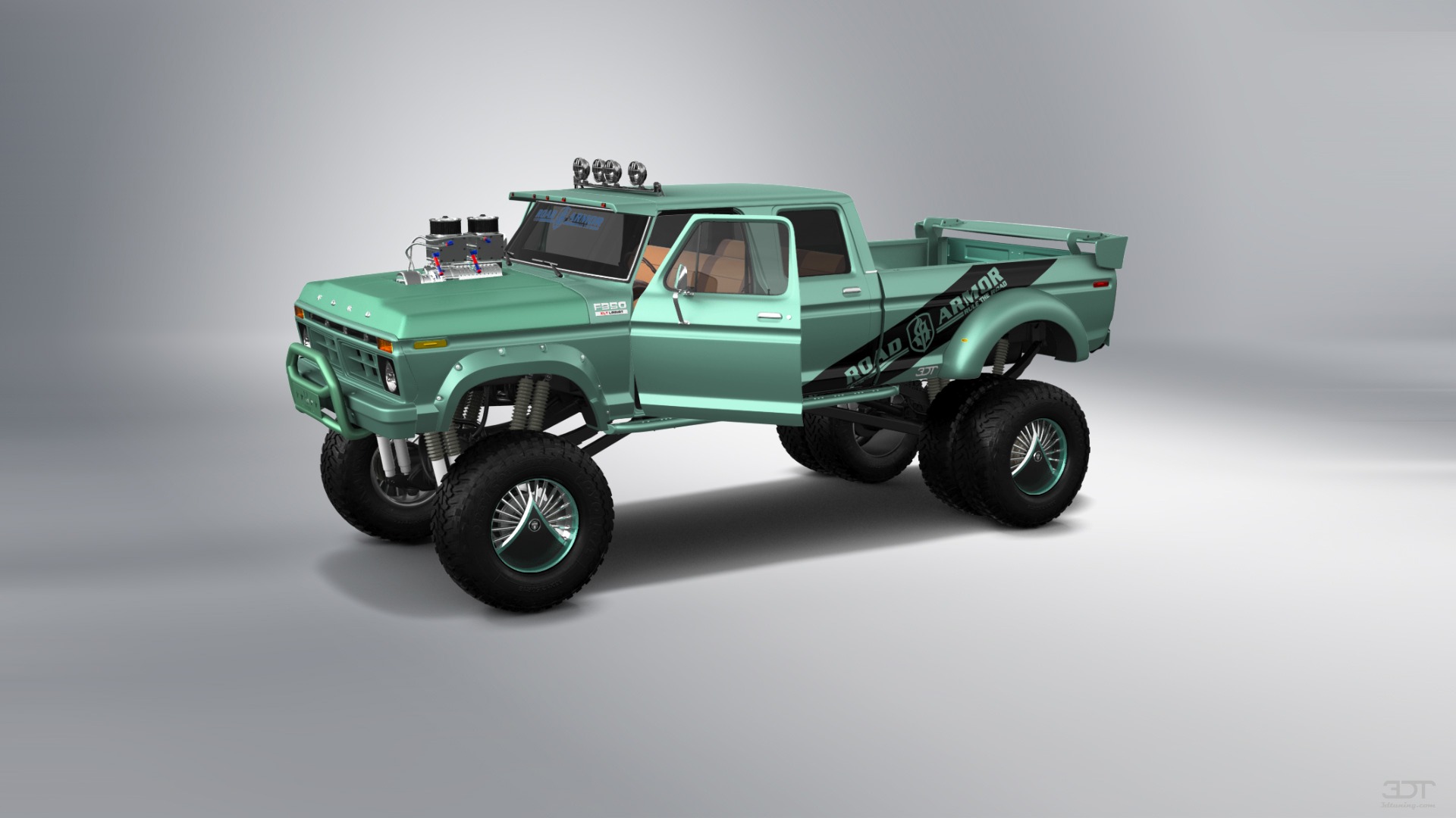 Ford F-350 Dually 4 Door pickup truck 1973 tuning