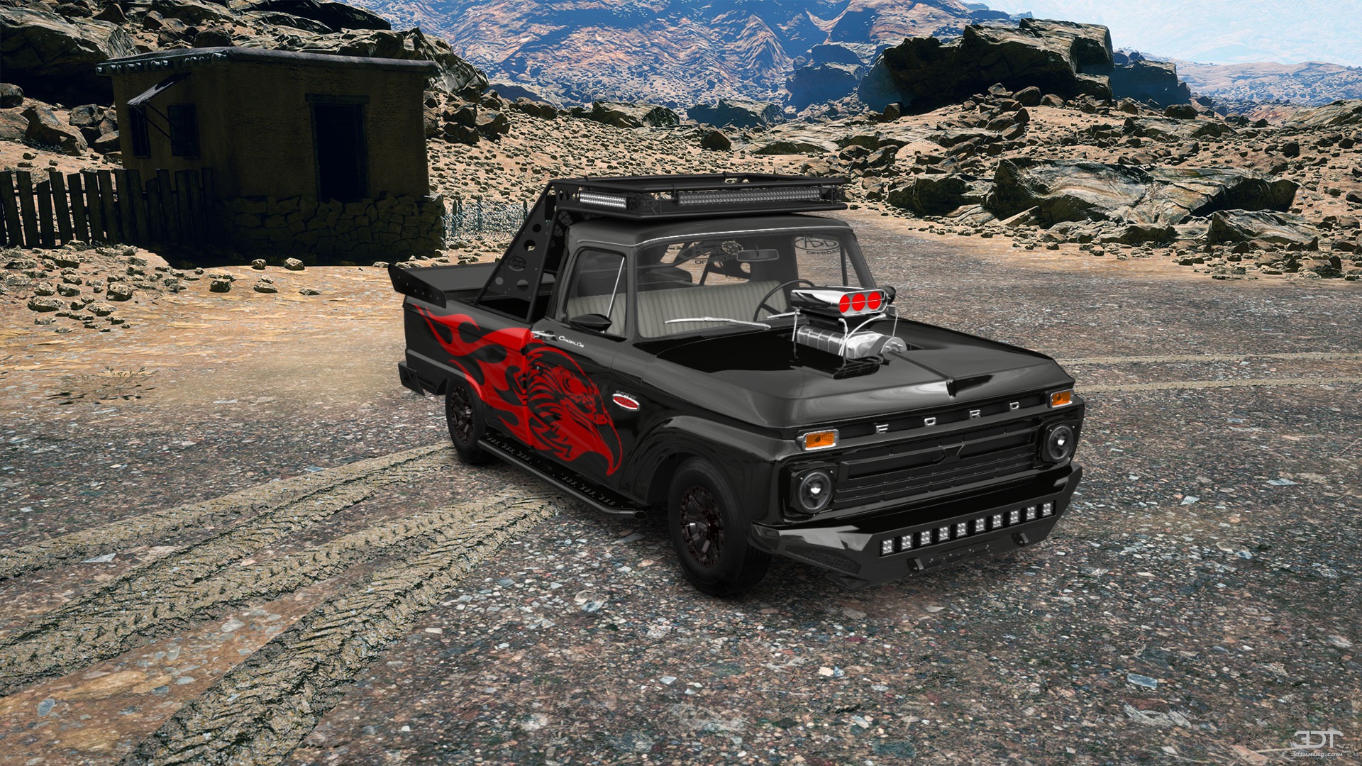 Ford F-100 Custom Cab 2 Door pickup truck 1966