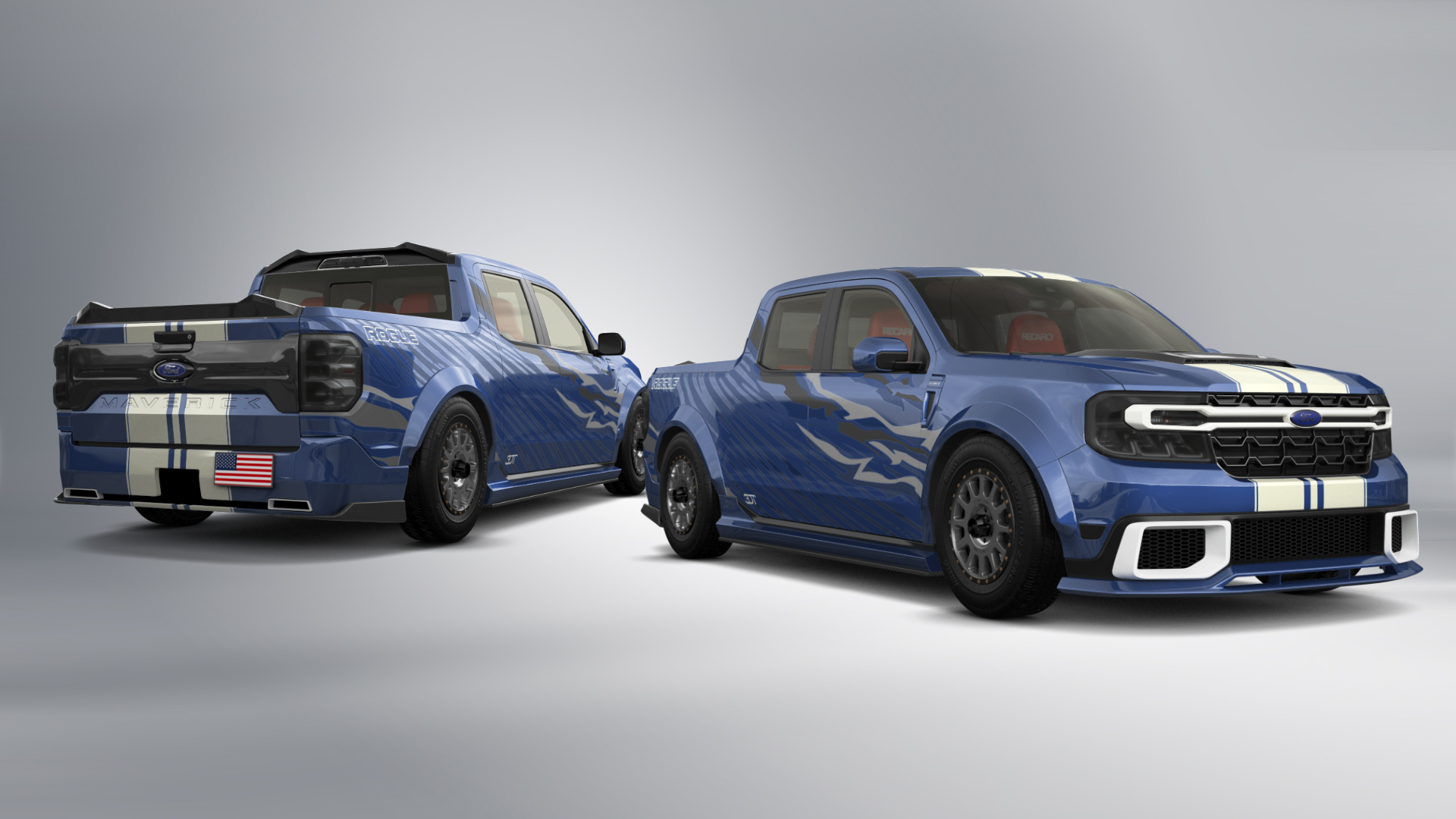 Ford Maverick 4 Door pickup truck 2022 tuning
