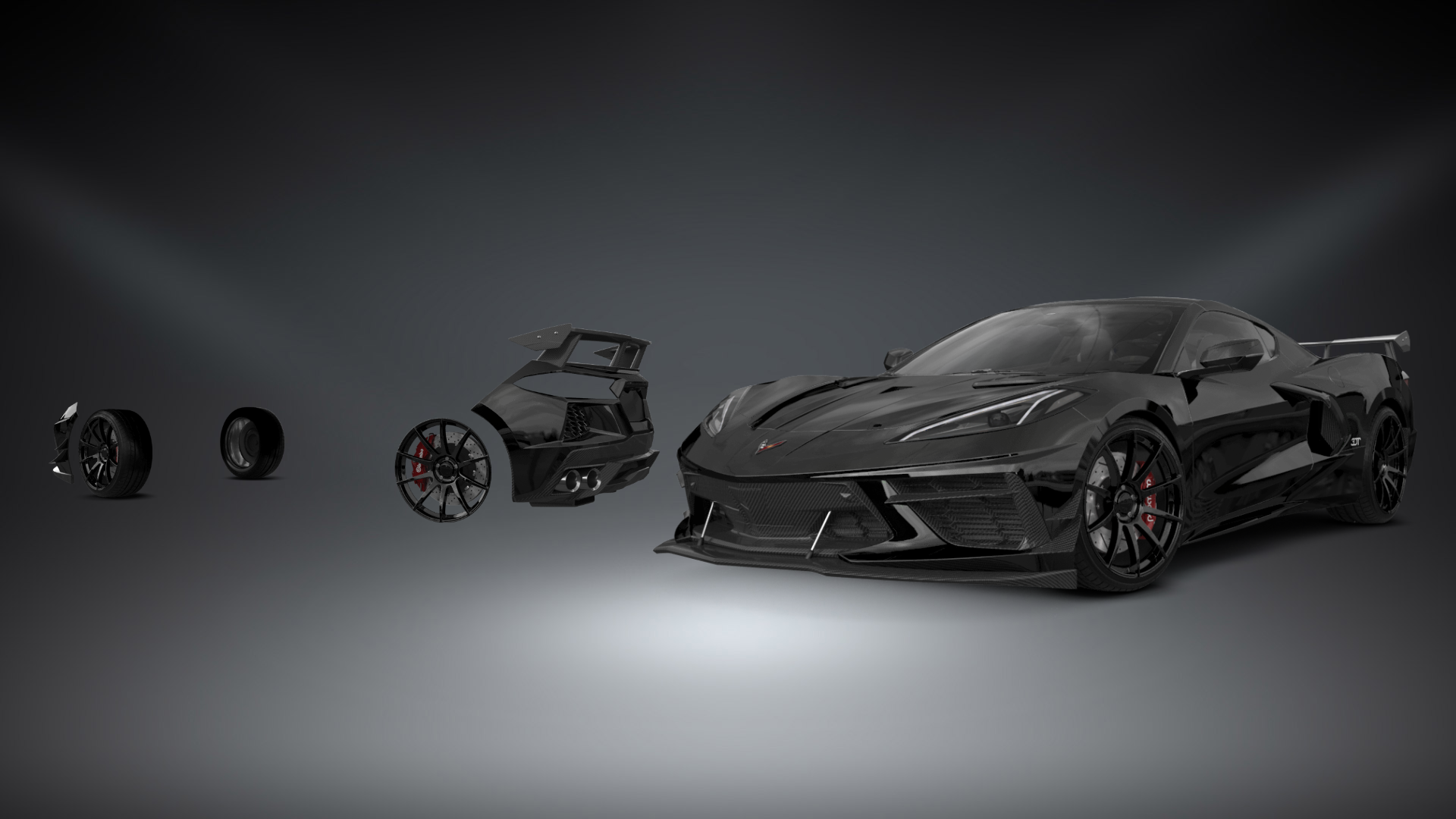 Tuning Chevrolet Corvette 2 door targa top 2020