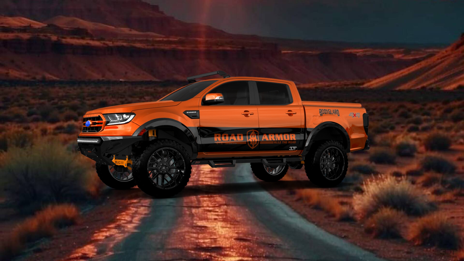 Ford Ranger 4 Door pickup truck 2019 tuning