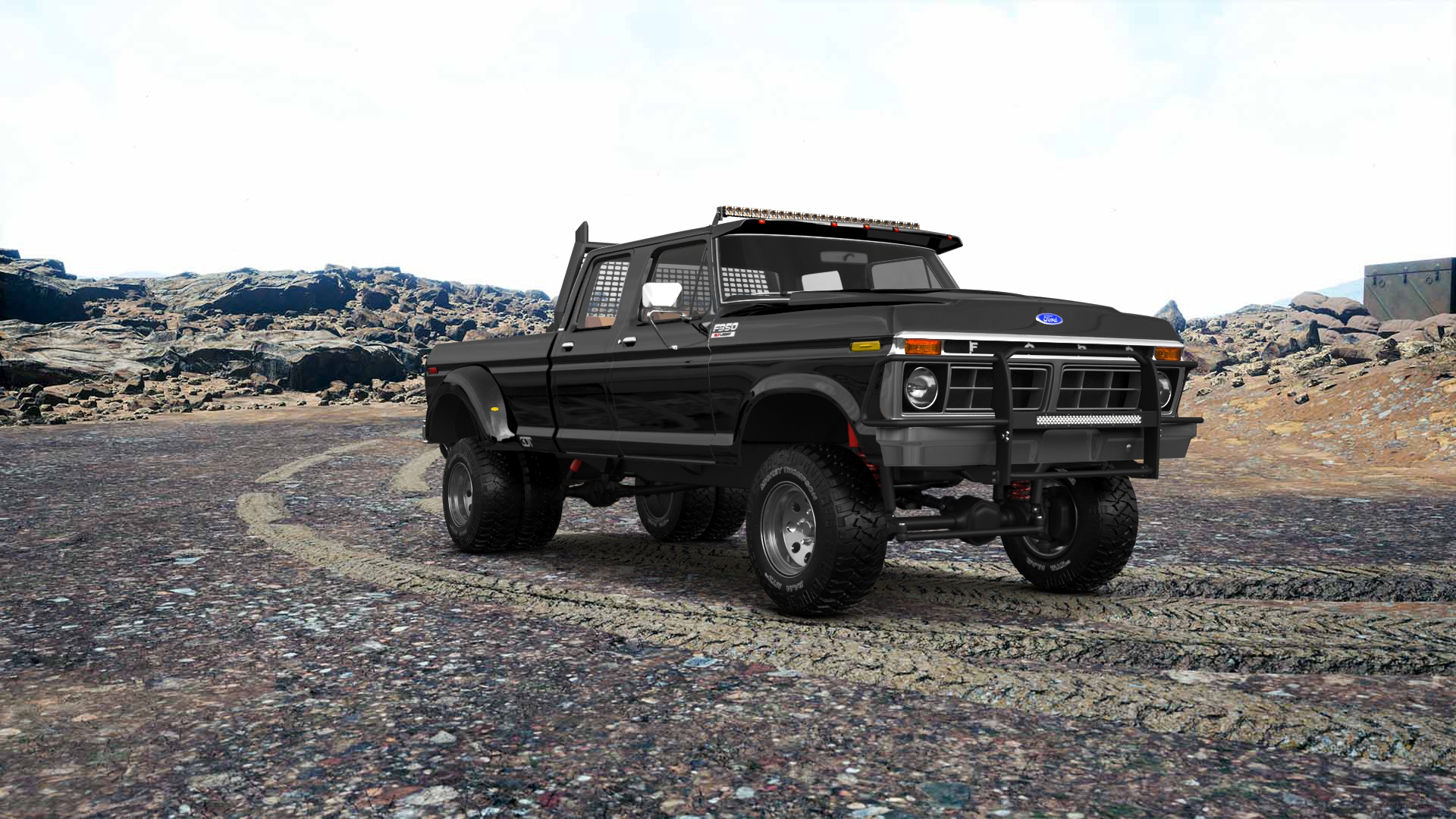 Ford F-350 Dually 4 Door pickup truck 1973 tuning