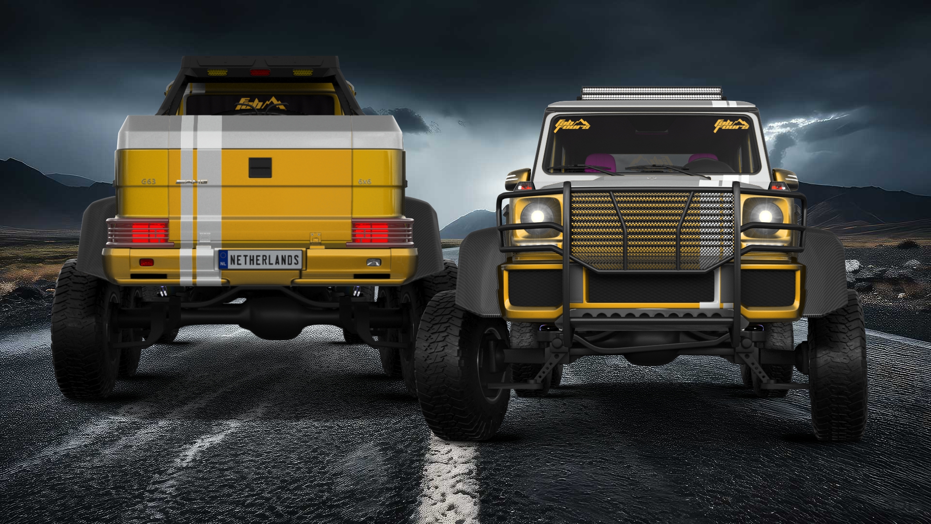 Mercedes G 63 AMG 6x6 4 Door pickup truck 2013 tuning