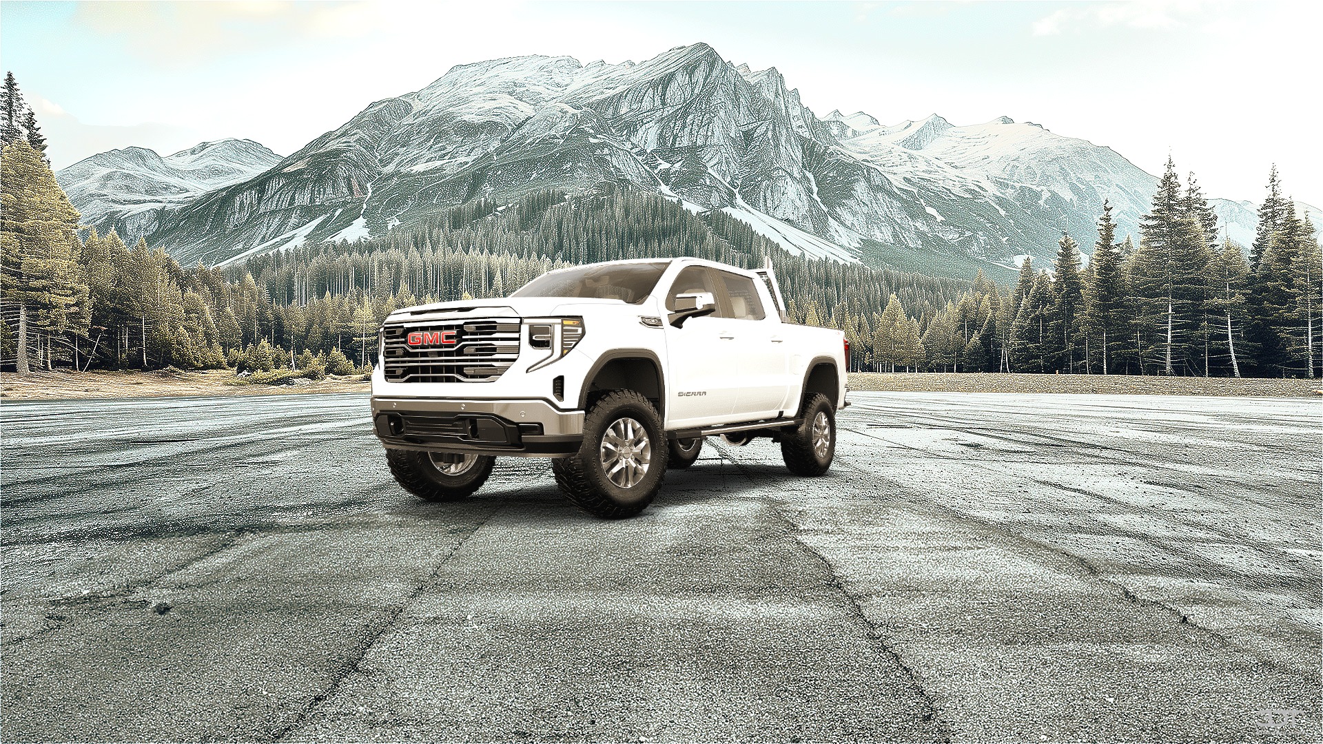 GMC Sierra 1500 Crew Cab 5.8 ft box 4 Door pickup truck 2023 tuning