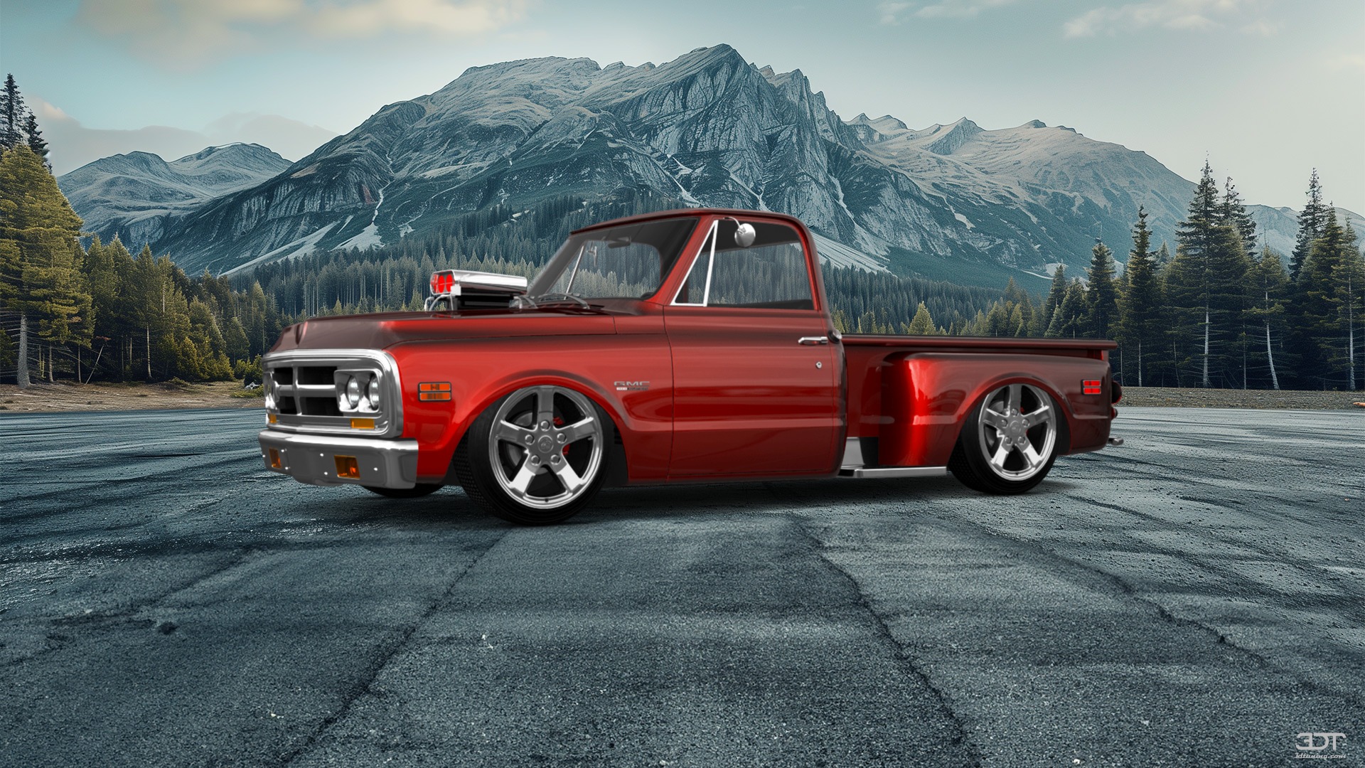 Tuning GMC K1500 2 Door pickup truck 1971