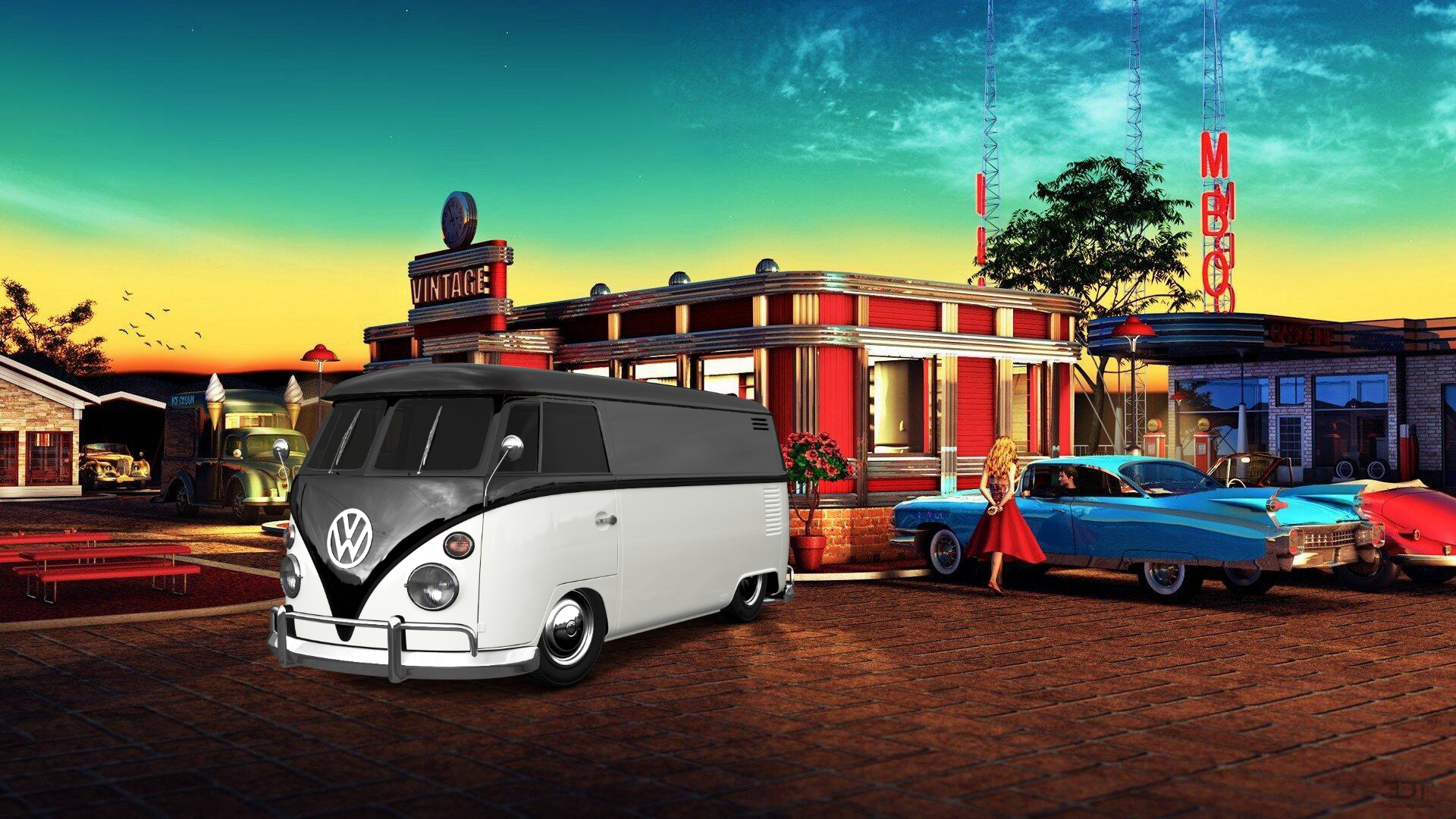 Volkswagen T1 1950 — RoDeO Wildest Rides's build with 36 parts | 3DTuning