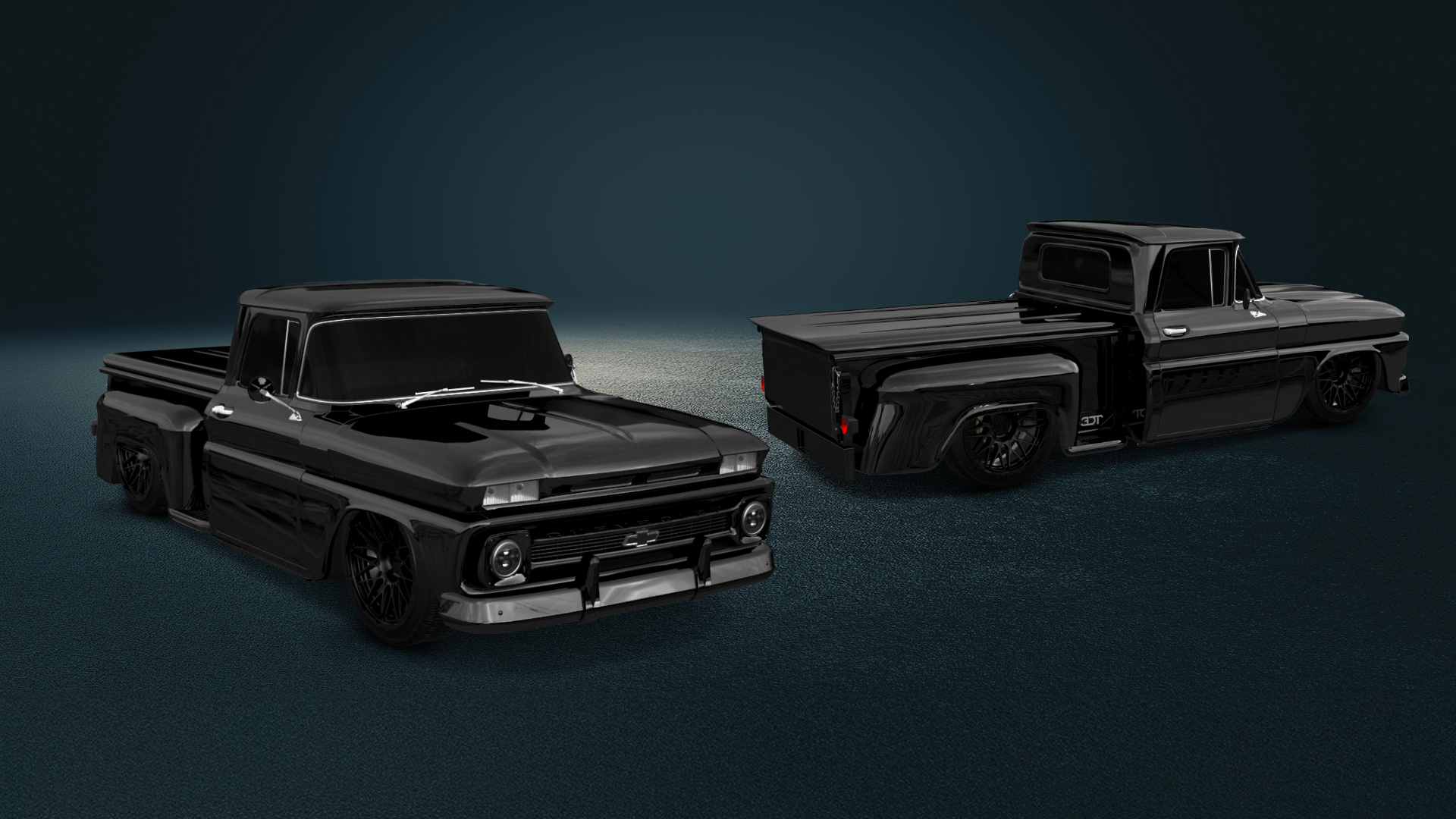 Tuning Chevrolet C-10 Stepside 2 Door pickup truck 1963