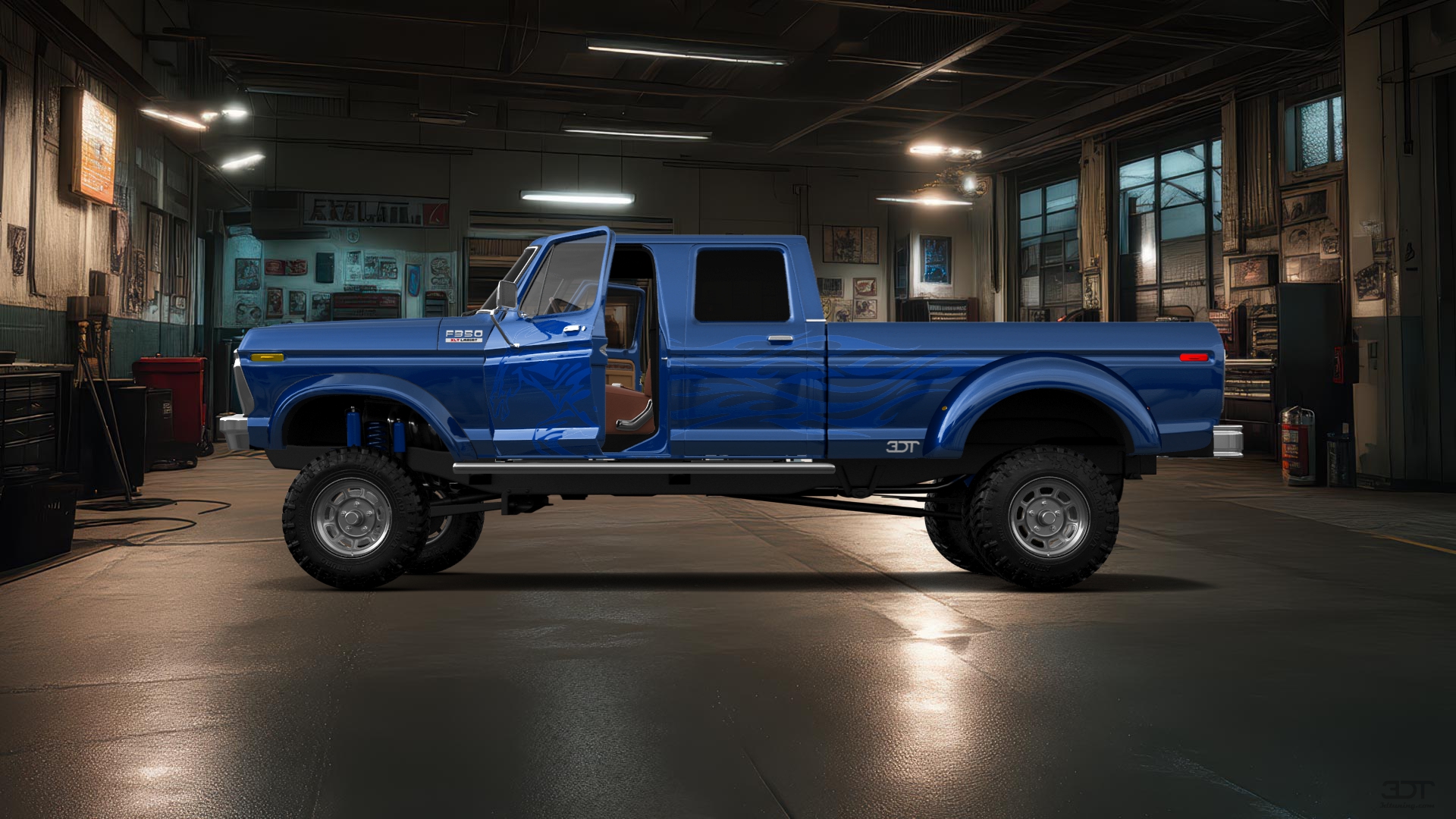 Ford F-350 Dually 4 Door pickup truck 1973 tuning
