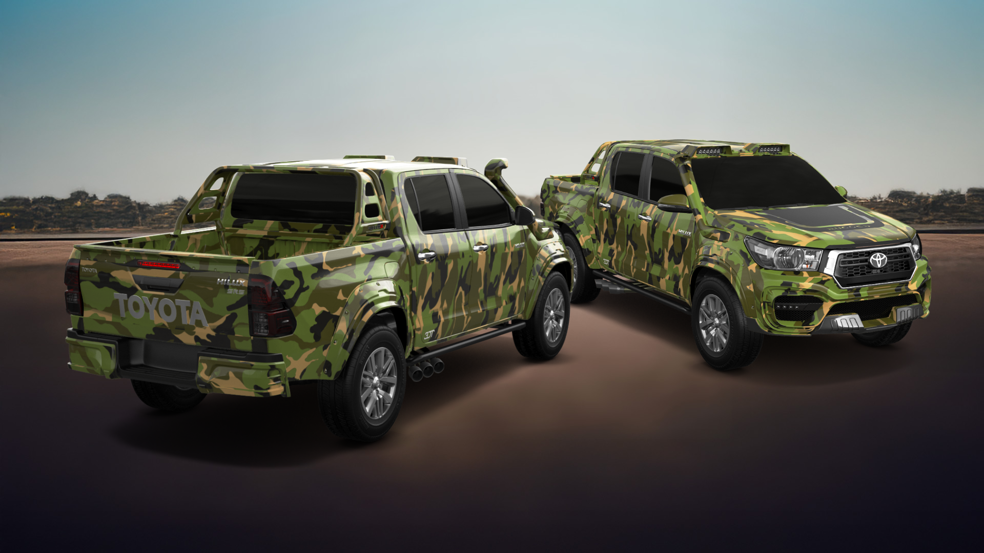 Toyota Hilux Double Cab 4 Door pickup truck 2015 tuning