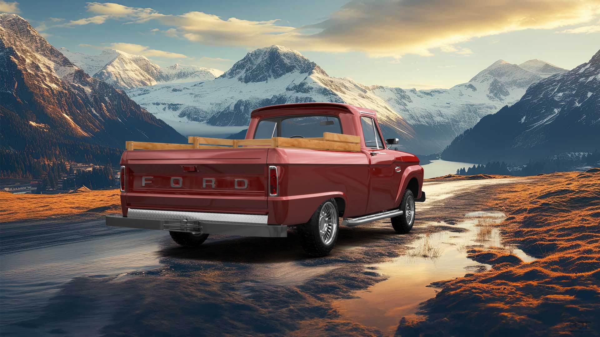 Ford F-100 Custom Cab 2 Door pickup truck 1966