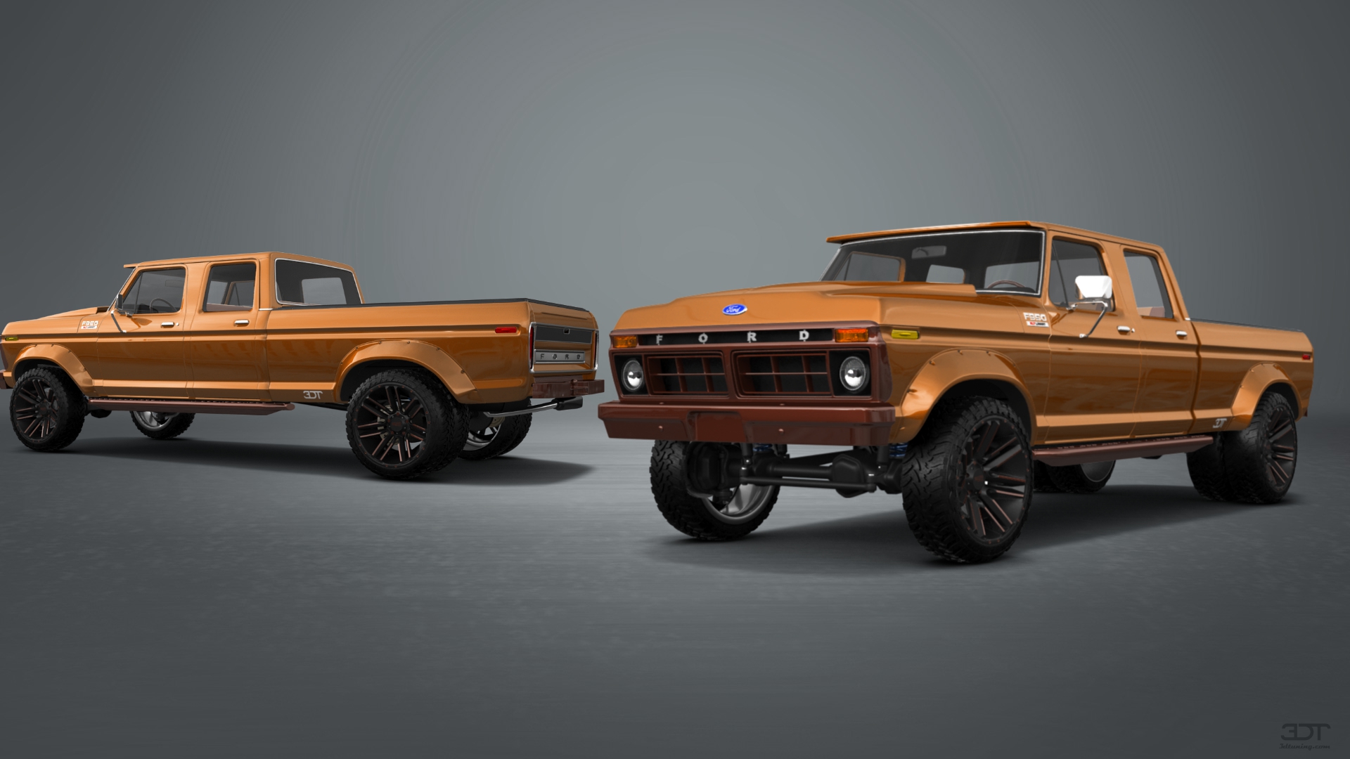 Ford F-350 Dually 4 Door pickup truck 1973 tuning