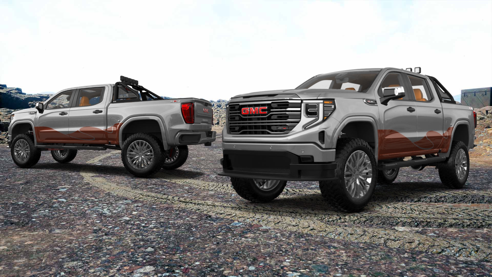 GMC Sierra 1500 Crew Cab 5.8 ft box 4 Door pickup truck 2023 tuning