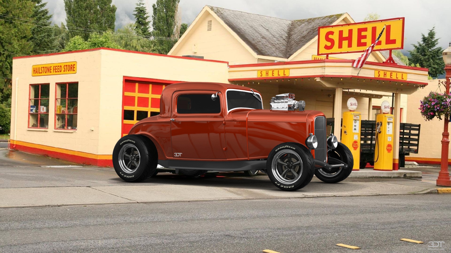 Tuning Ford Model B Deluxe 2 Door Coupe 1932
