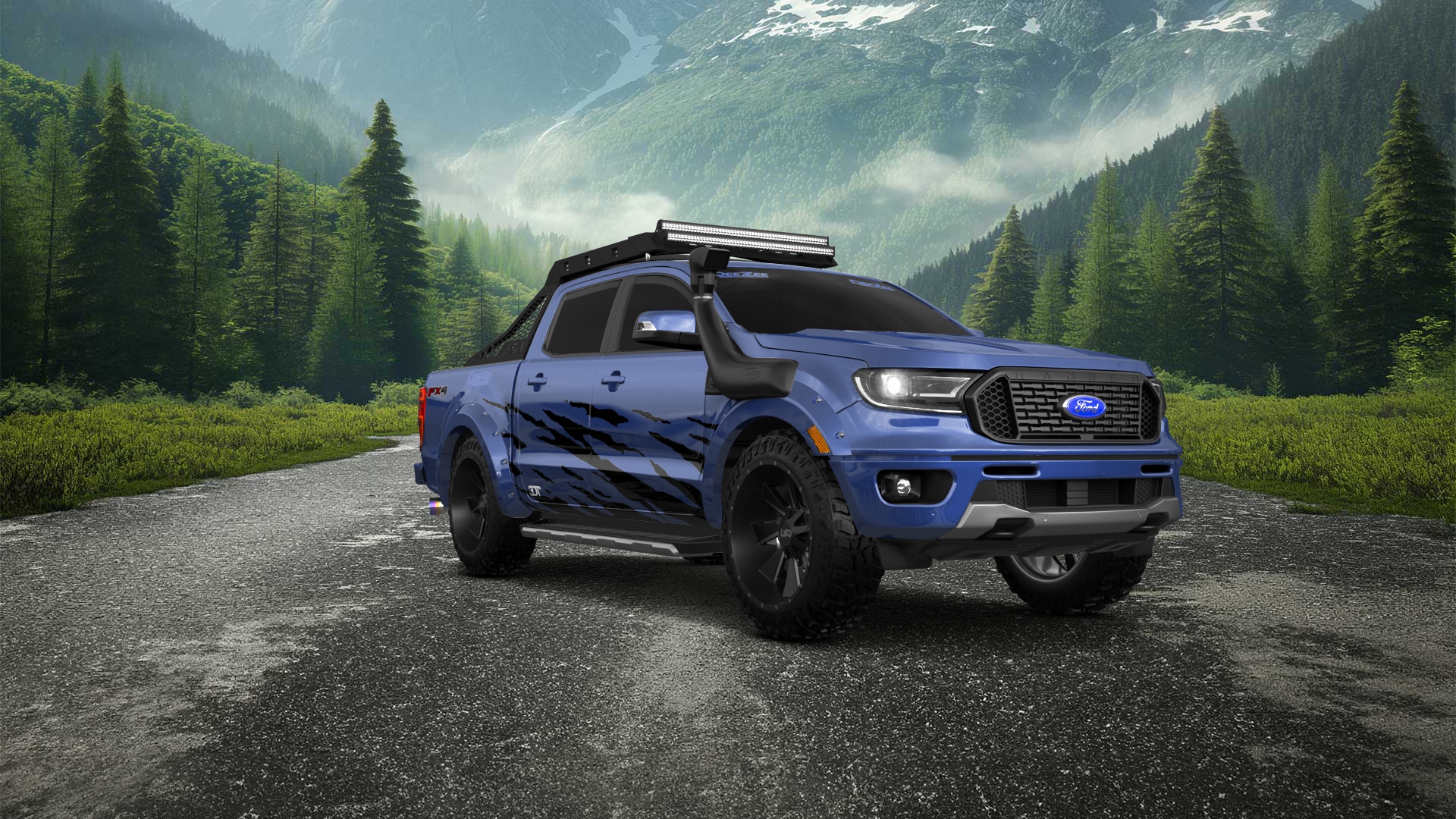 Ford Ranger 4 Door pickup truck 2019 tuning