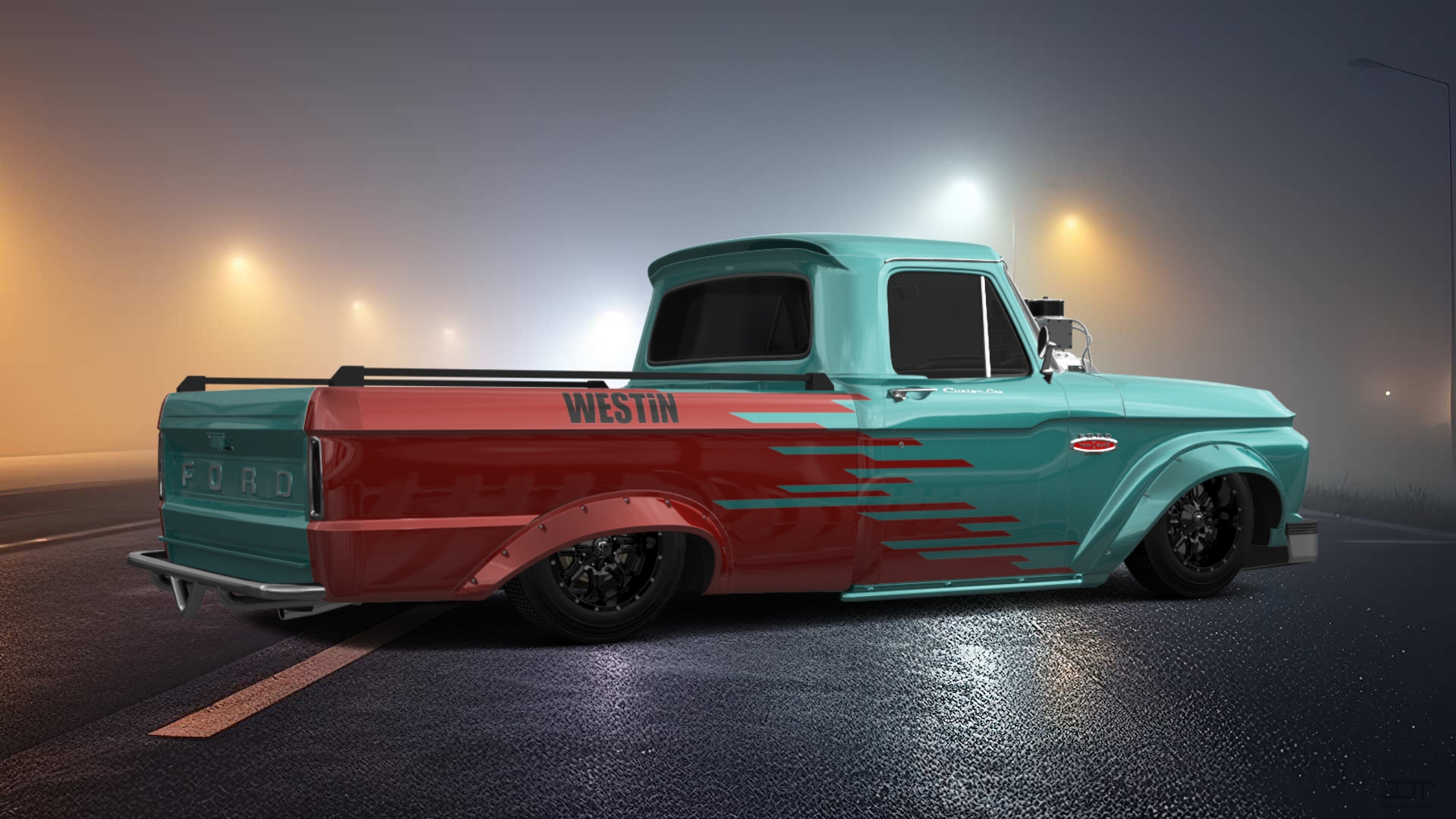 Ford F-100 Custom Cab 2 Door pickup truck 1966