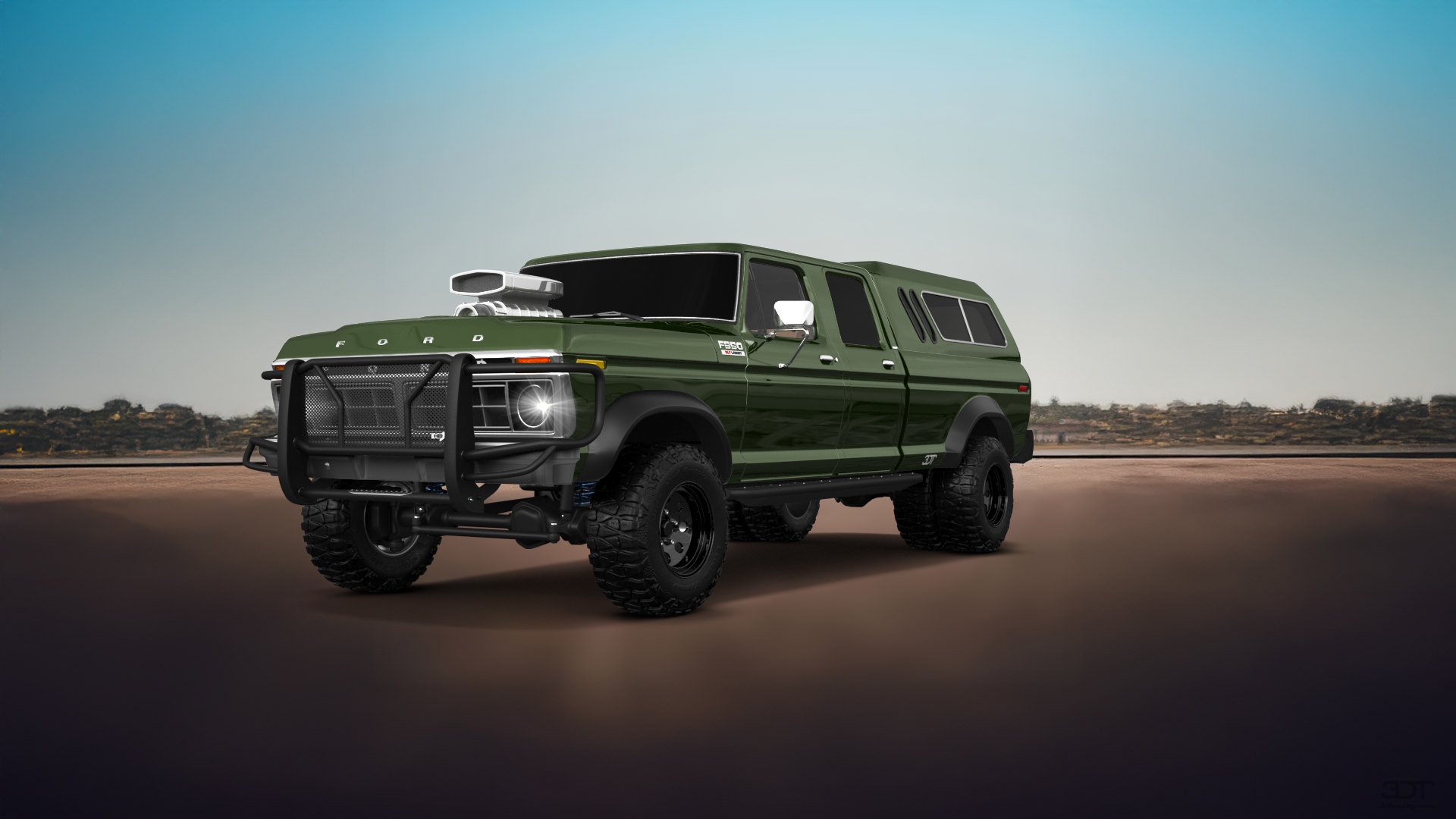 Ford F-350 Dually 4 Door pickup truck 1973 tuning