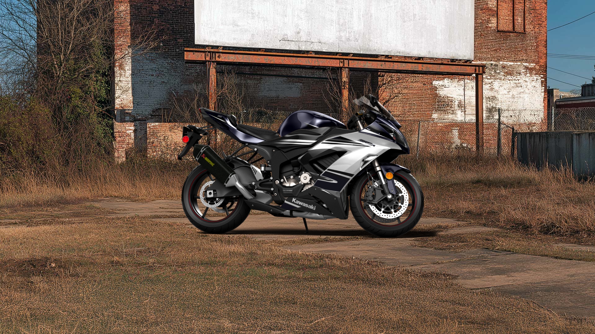 Kawasaki Ninja ZX 6R 2015 — featuring Wheels, Belly Pans, side