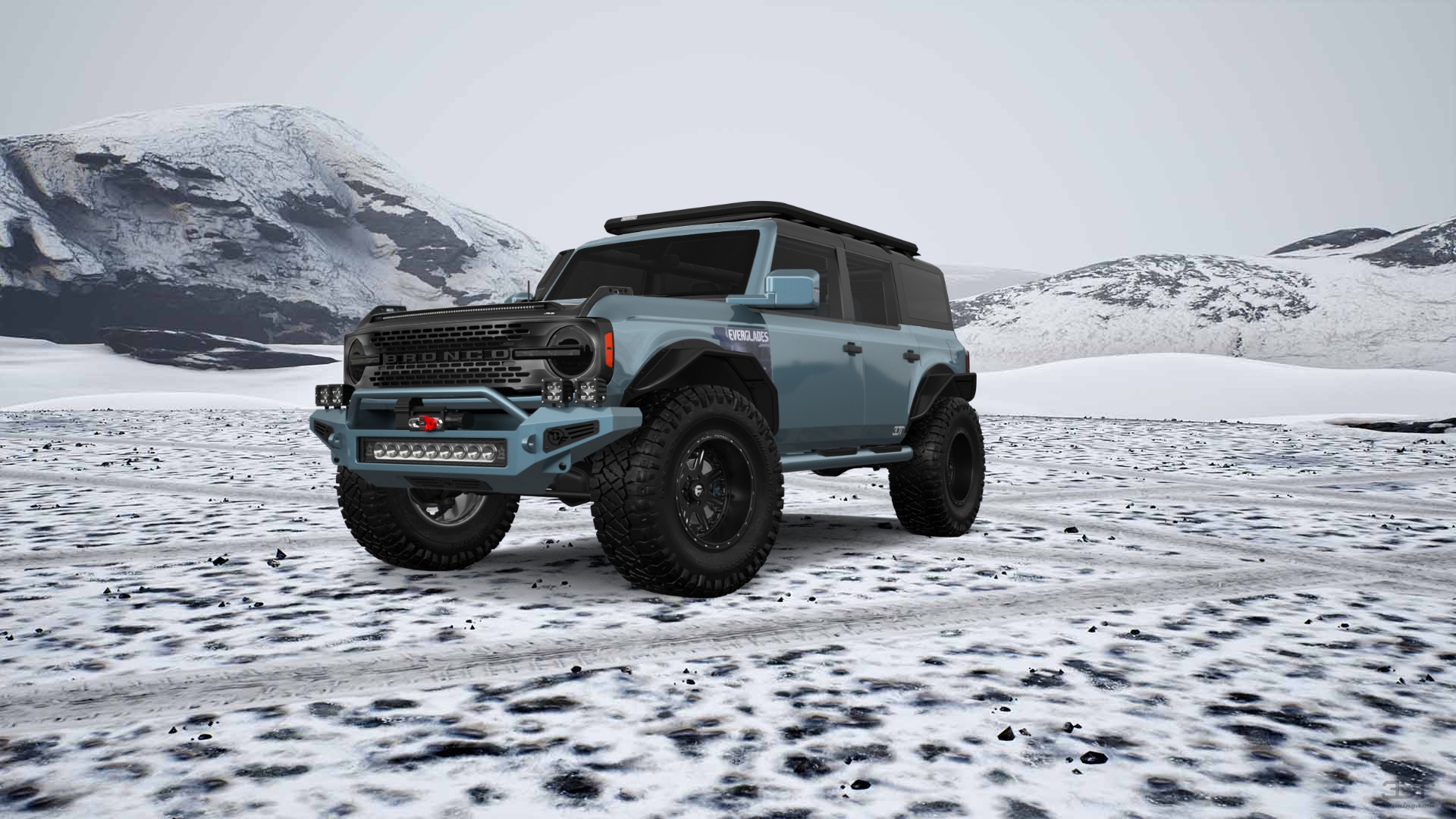 2012 Ford Bronco First Edition Everglades Modified By Addictive Desert Designs Offroad , Barricade And Red Rock 4x4 With Aftermarket Fuel Forged FF25 Milled Wheels And Nitto Ridge Grapple Tires