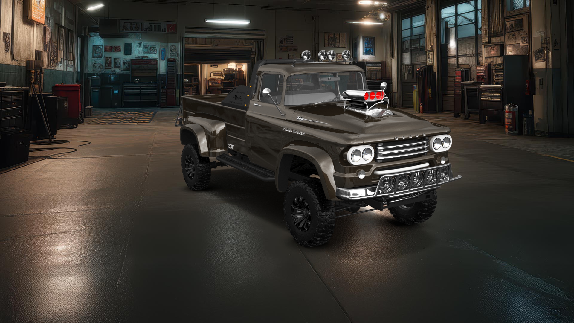 Dodge Power Wagon W300 2 Door pickup truck 1958 tuning