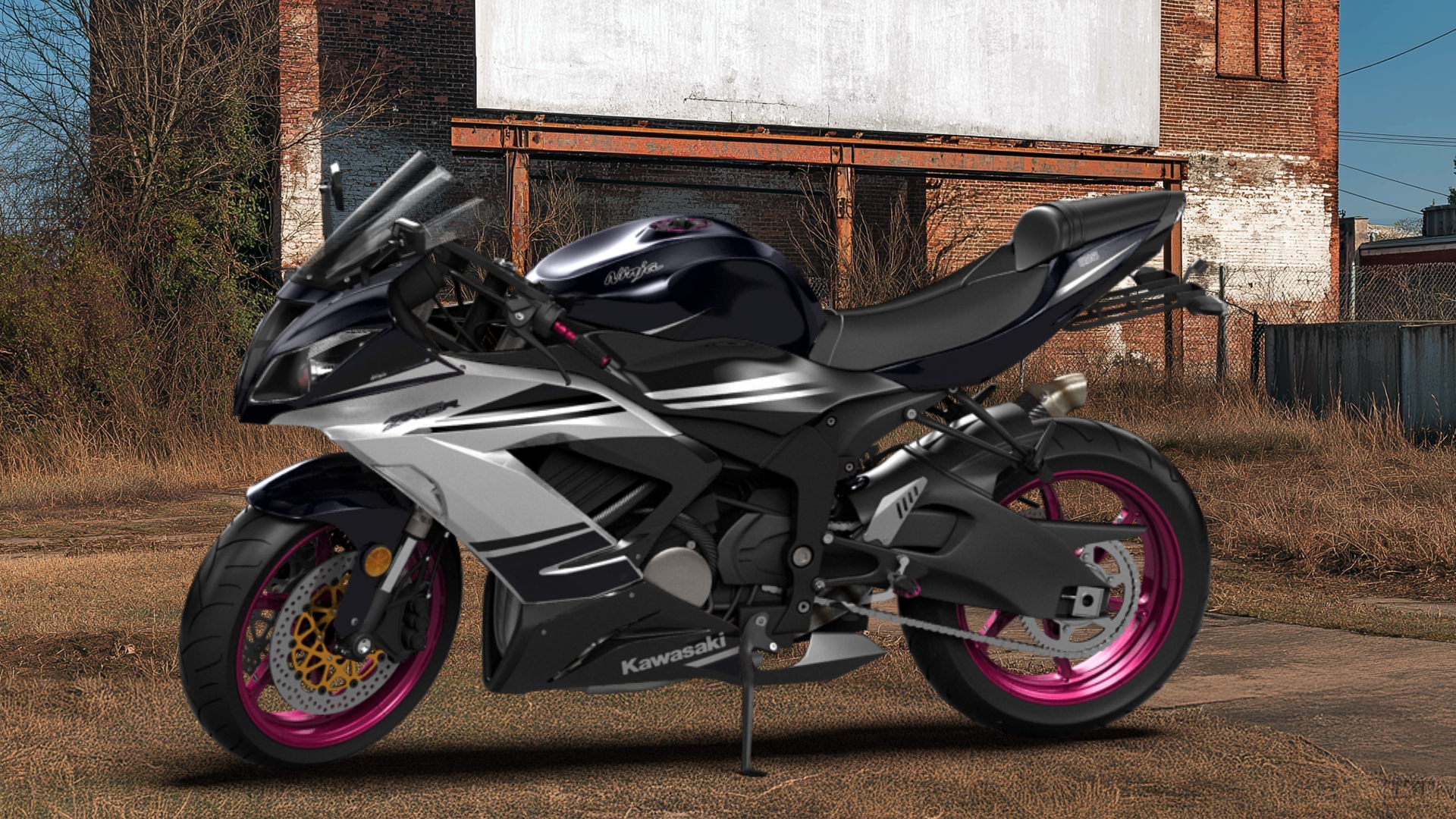 Kawasaki Ninja ZX 6R Sport Bike 2015 tuning