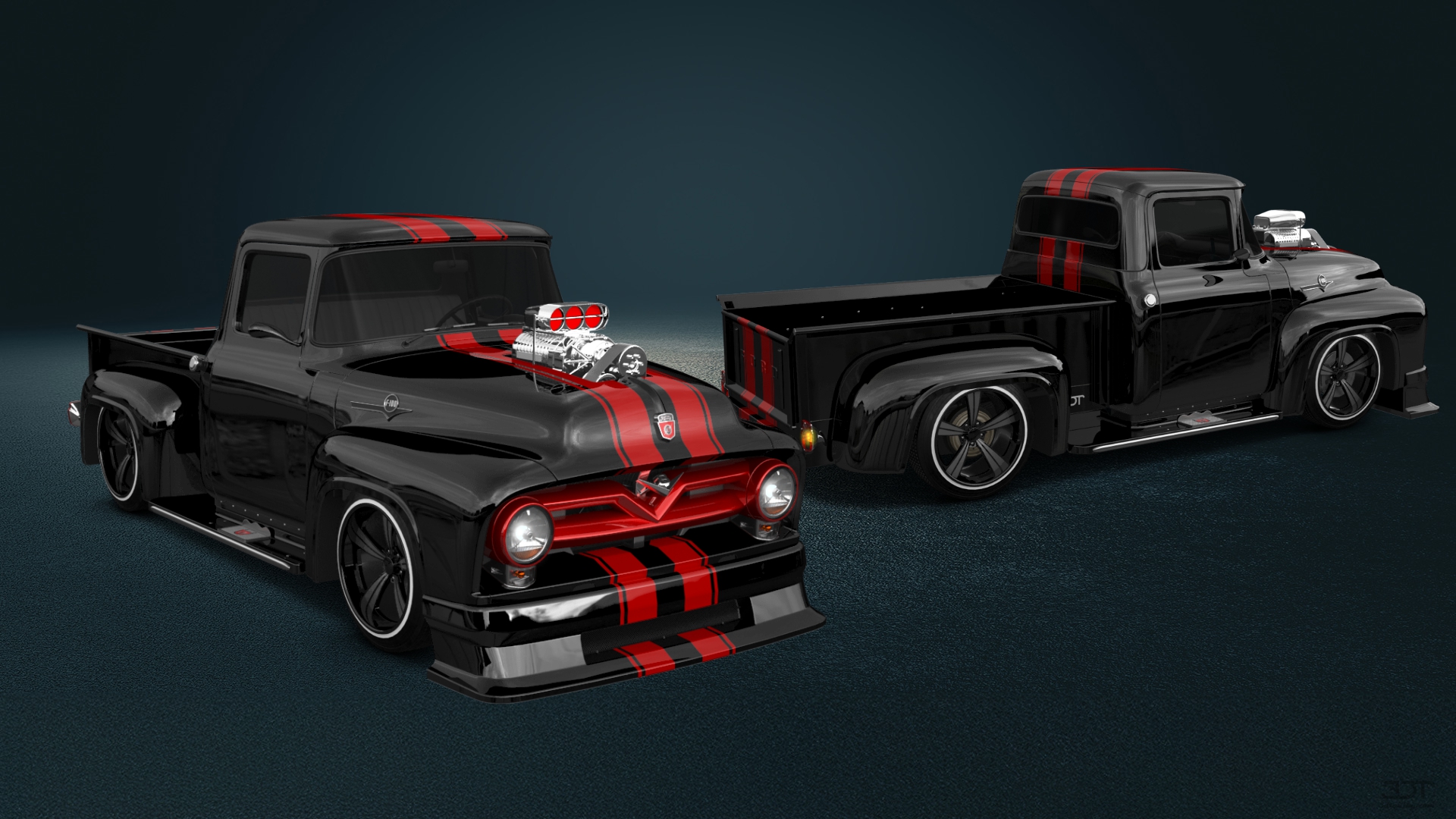 Ford F-100 2 Door truck 1956 tuning