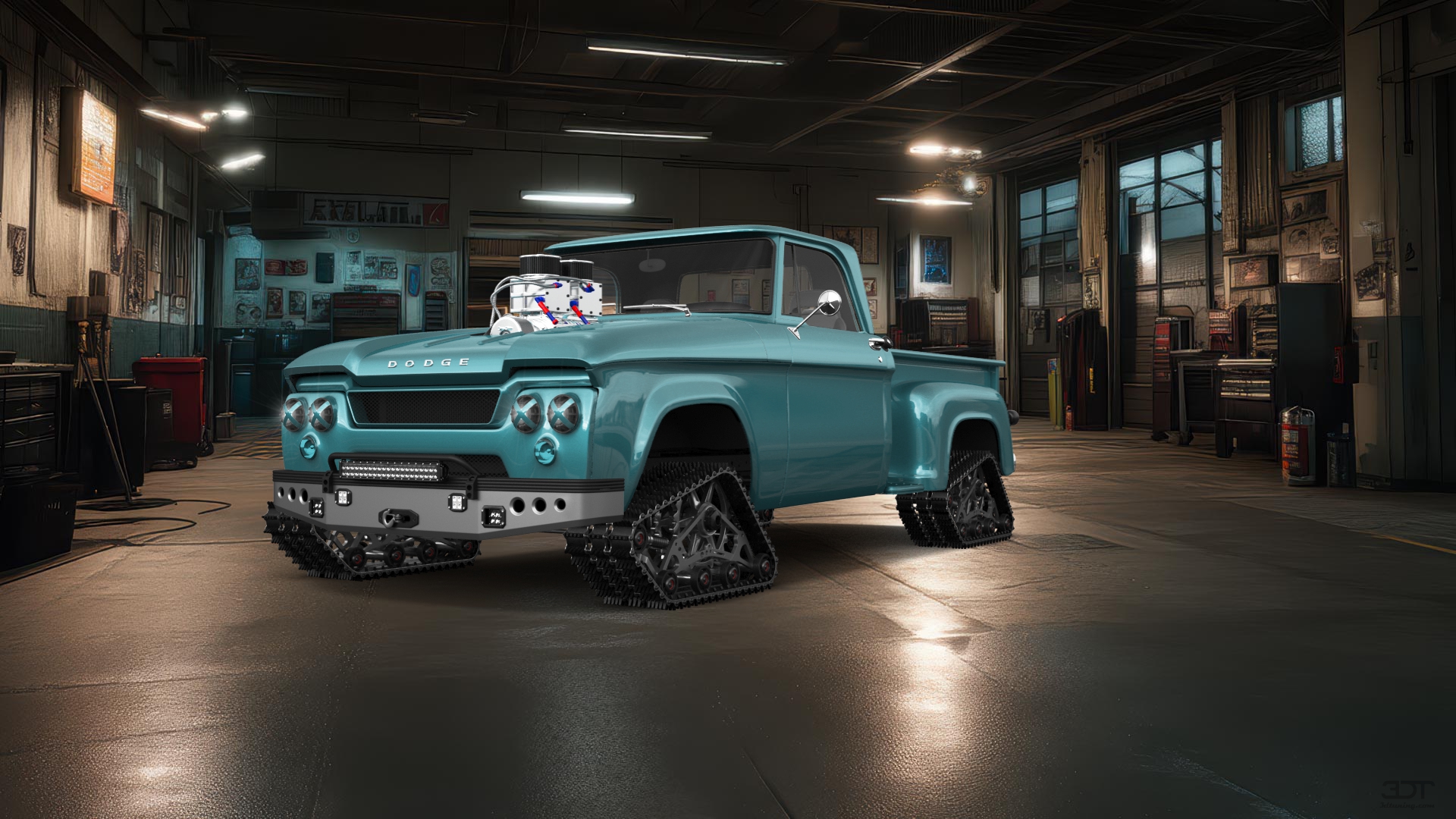 Dodge D-100 Stepside 2 Door pickup truck 1961 tuning