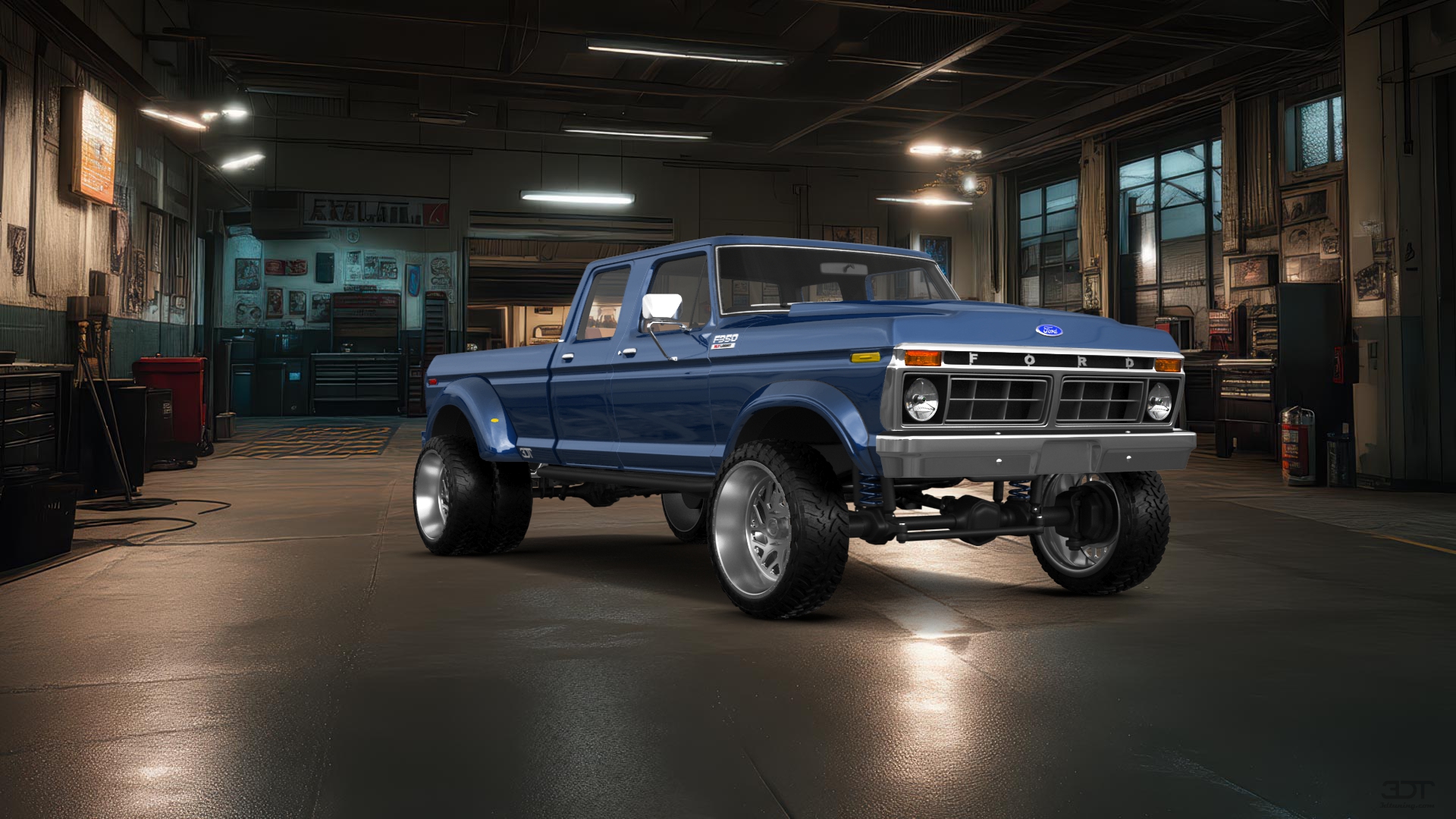 Ford F-350 Dually 4 Door pickup truck 1973 tuning