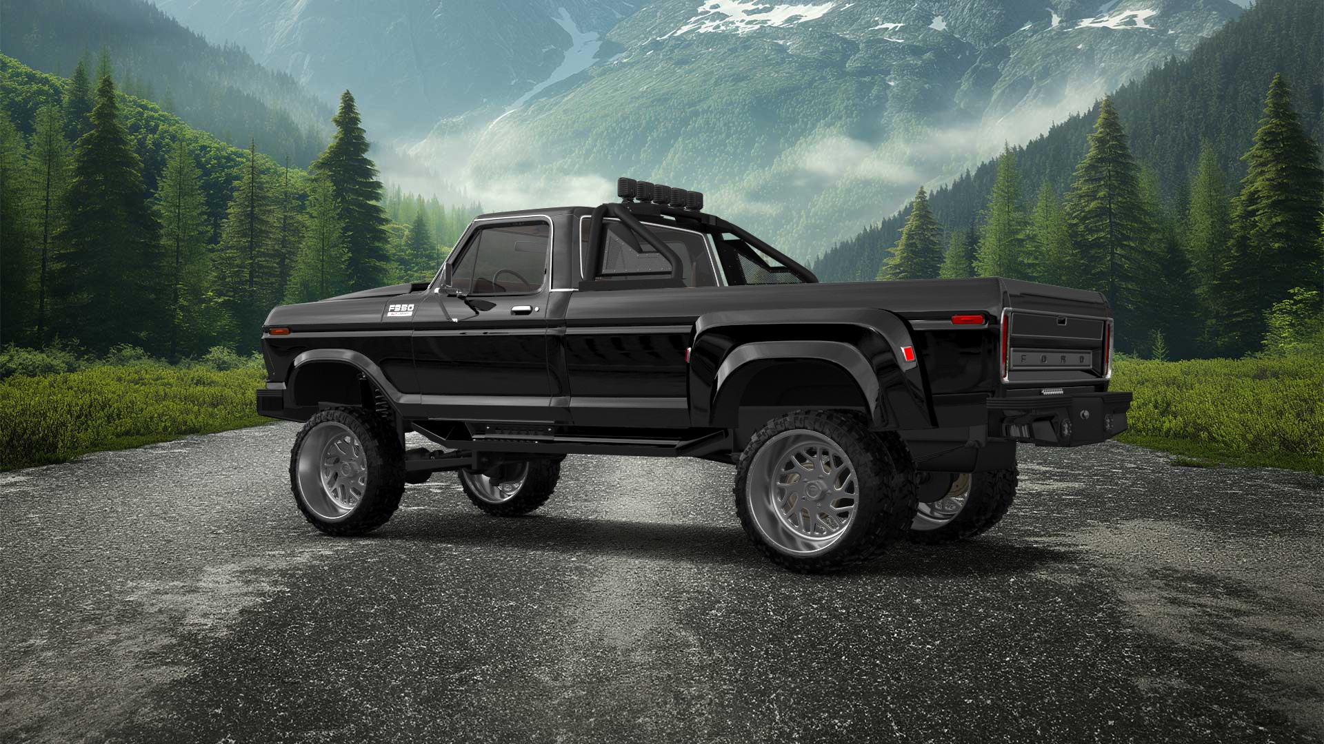 Ford F-350 Dually 2 Door pickup truck 1974 tuning