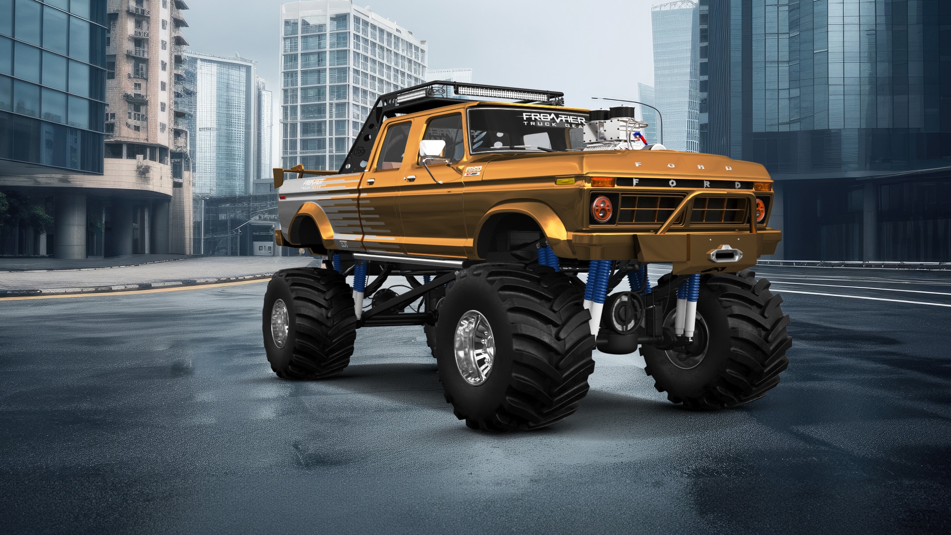 Ford F-350 Dually 4 Door pickup truck 1973