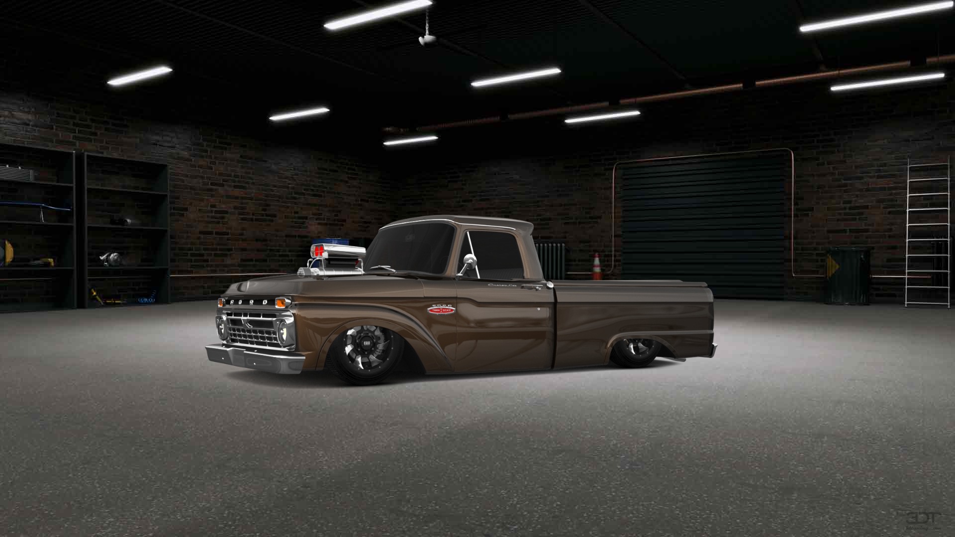 Ford F-100 Custom Cab 2 Door pickup truck 1966 tuning
