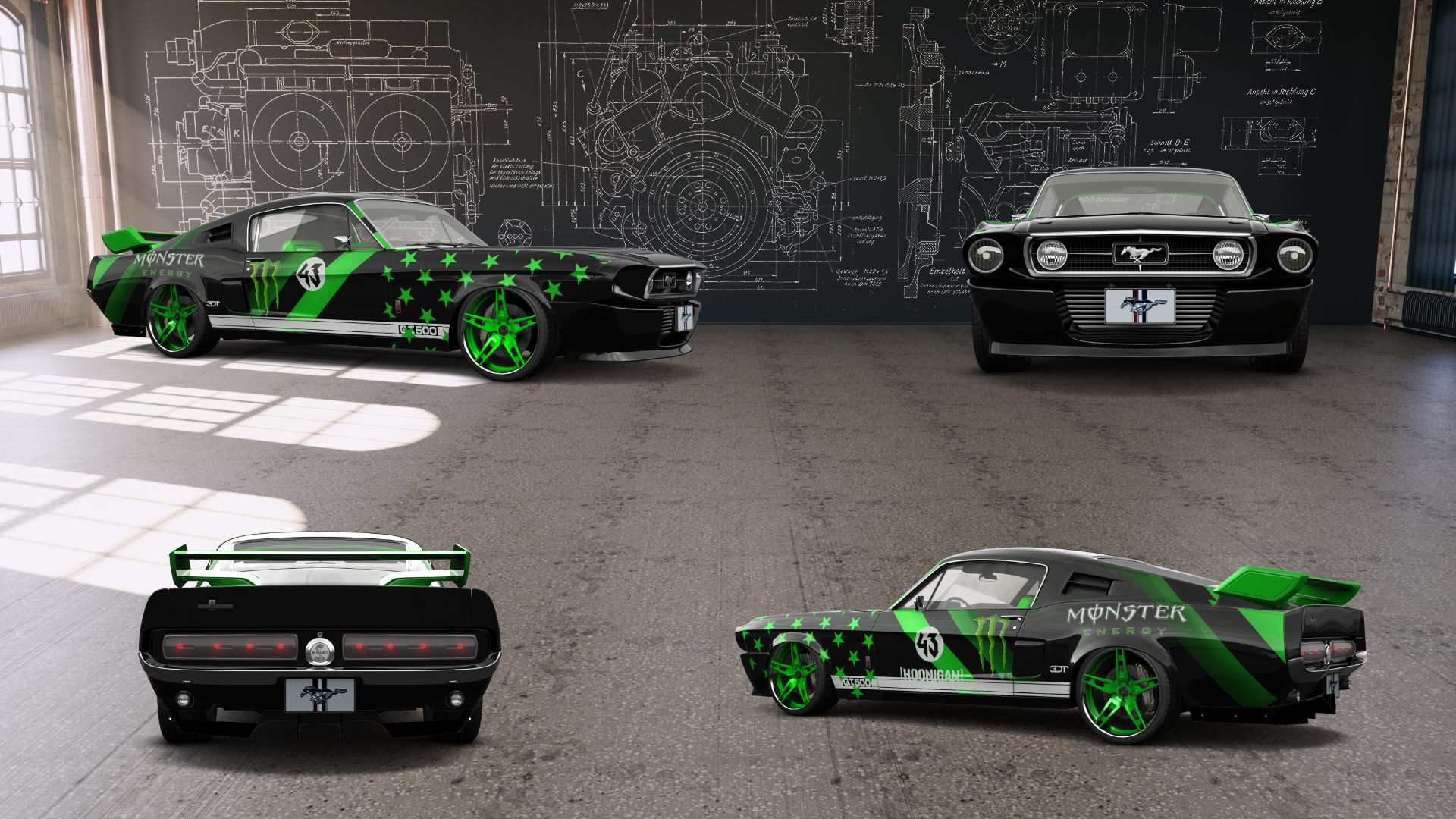 Tuning Mustang GT500 2 Door Coupe 1968