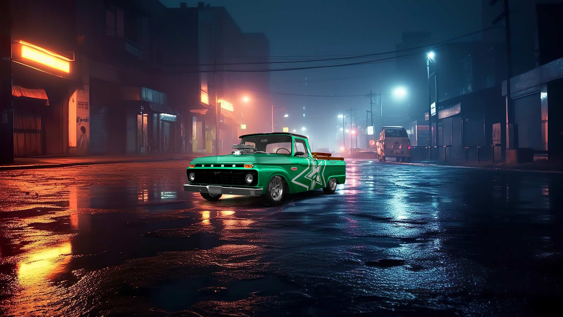 Ford F-100 Custom Cab 2 Door pickup truck 1966