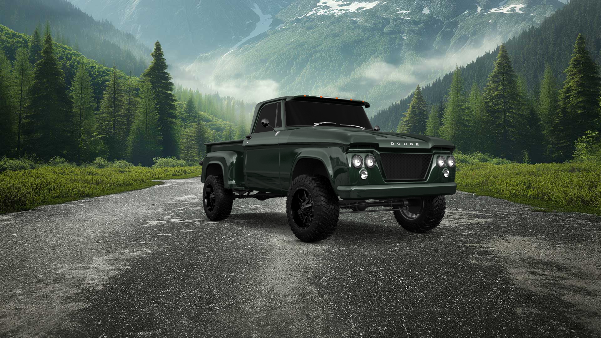 Dodge D-100 Stepside 2 Door pickup truck 1961 tuning