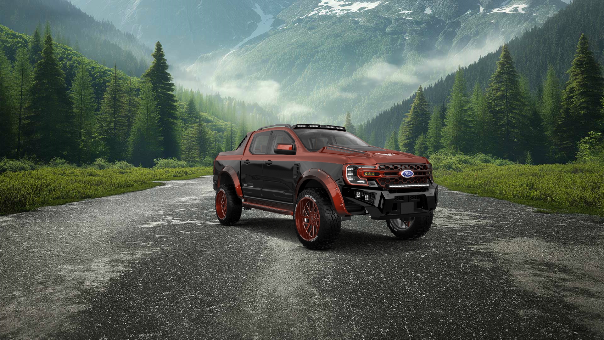 Ford Ranger 4 Door pickup truck 2022 tuning
