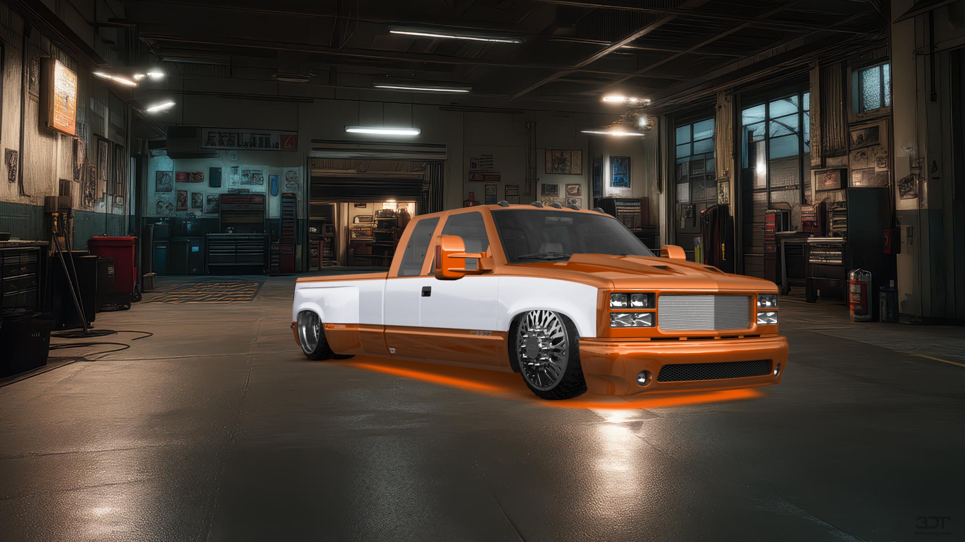slammed K3500 chevy dually